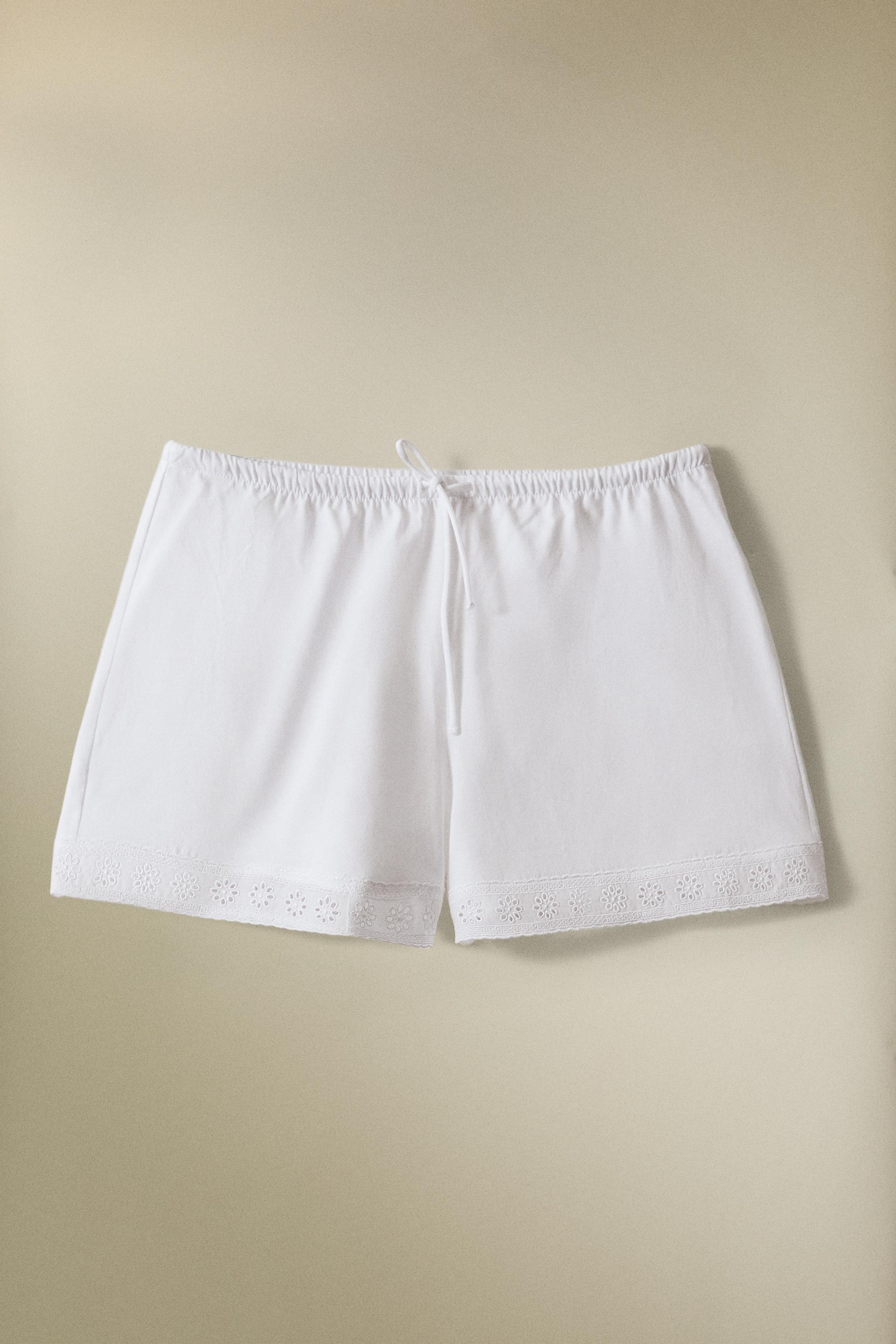 LACE COTTON SHORTS