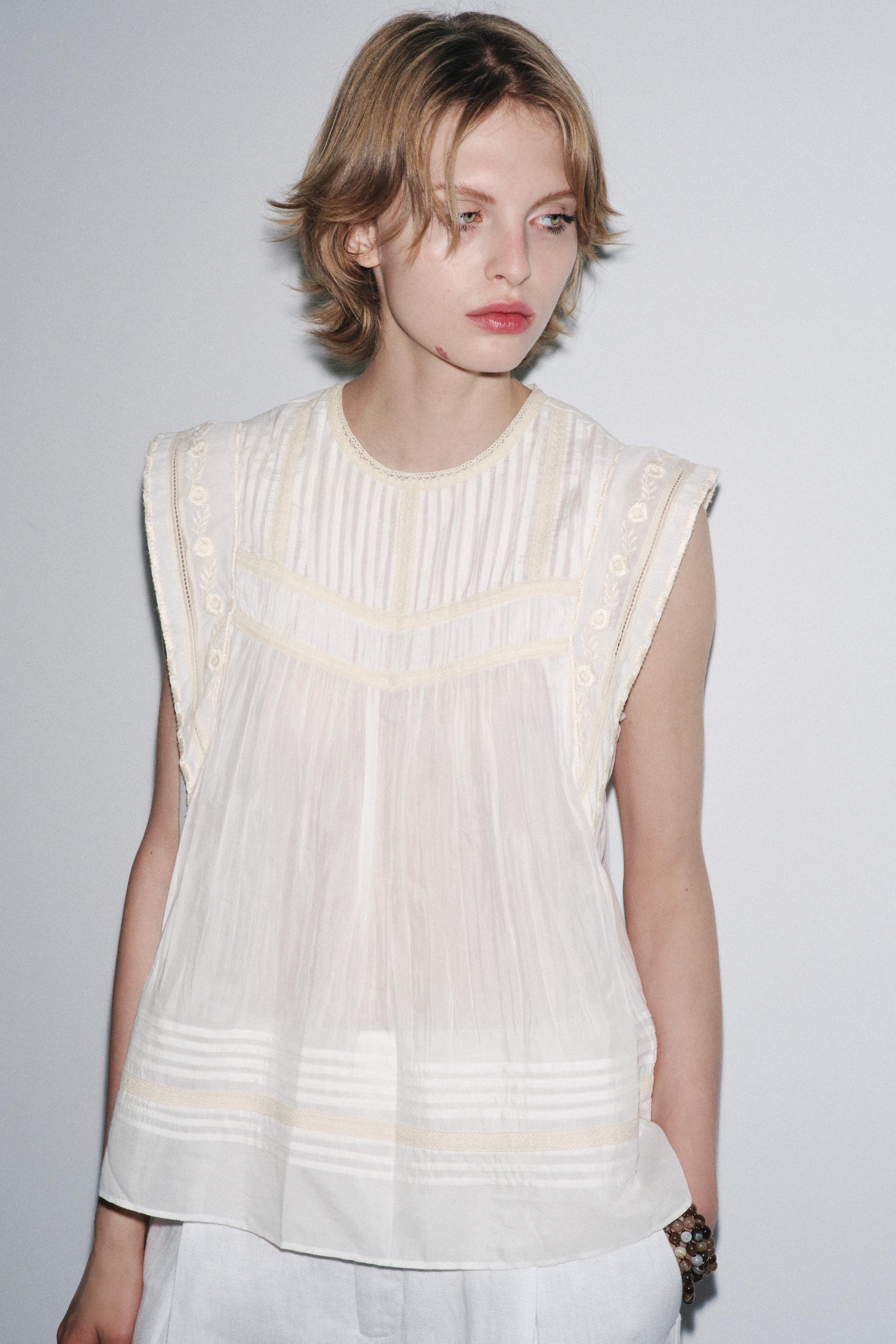 ZW COLLECTION EMBROIDERED BLOUSE