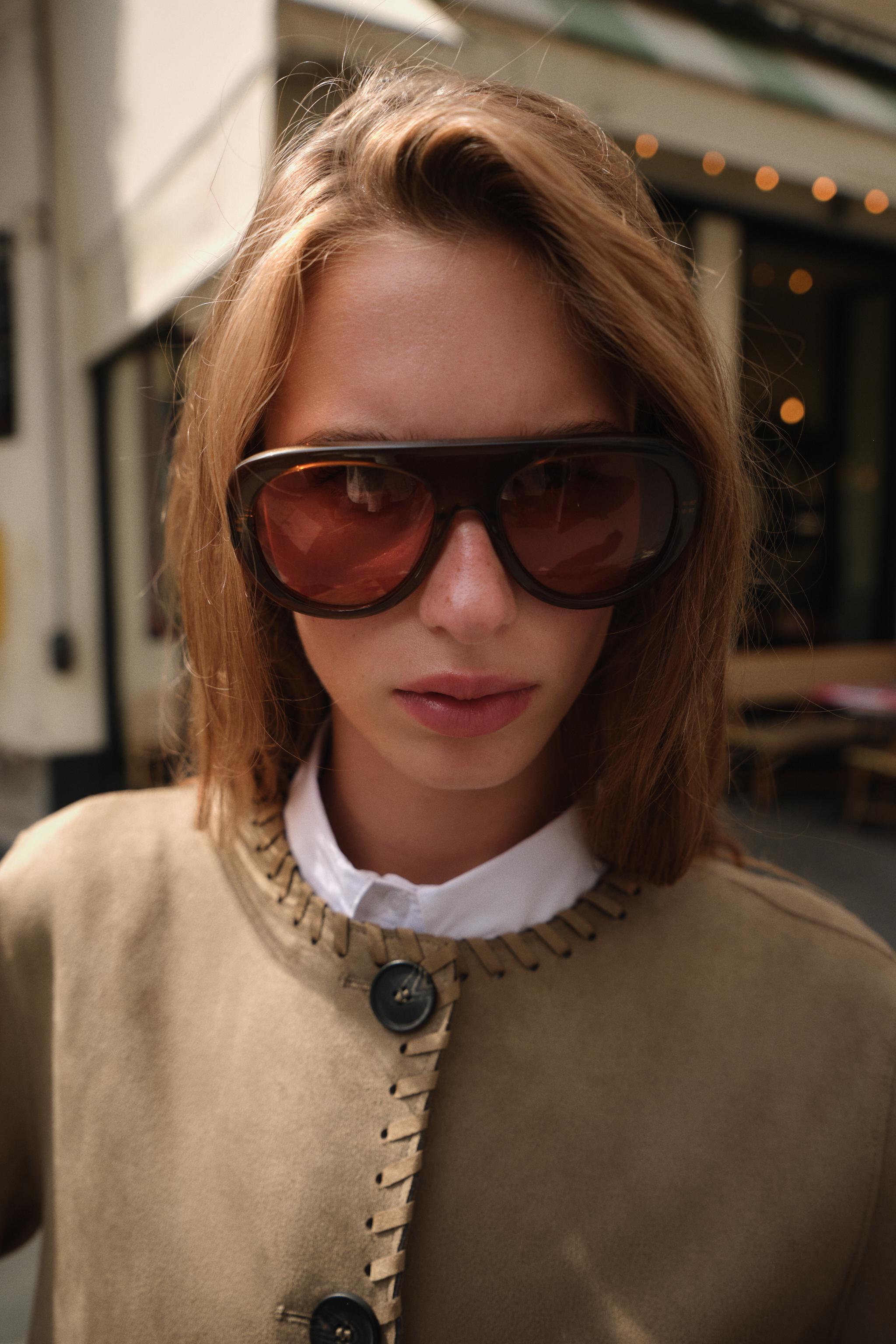 FAUX SUEDE JACKET WITH BRAIDED TRIM