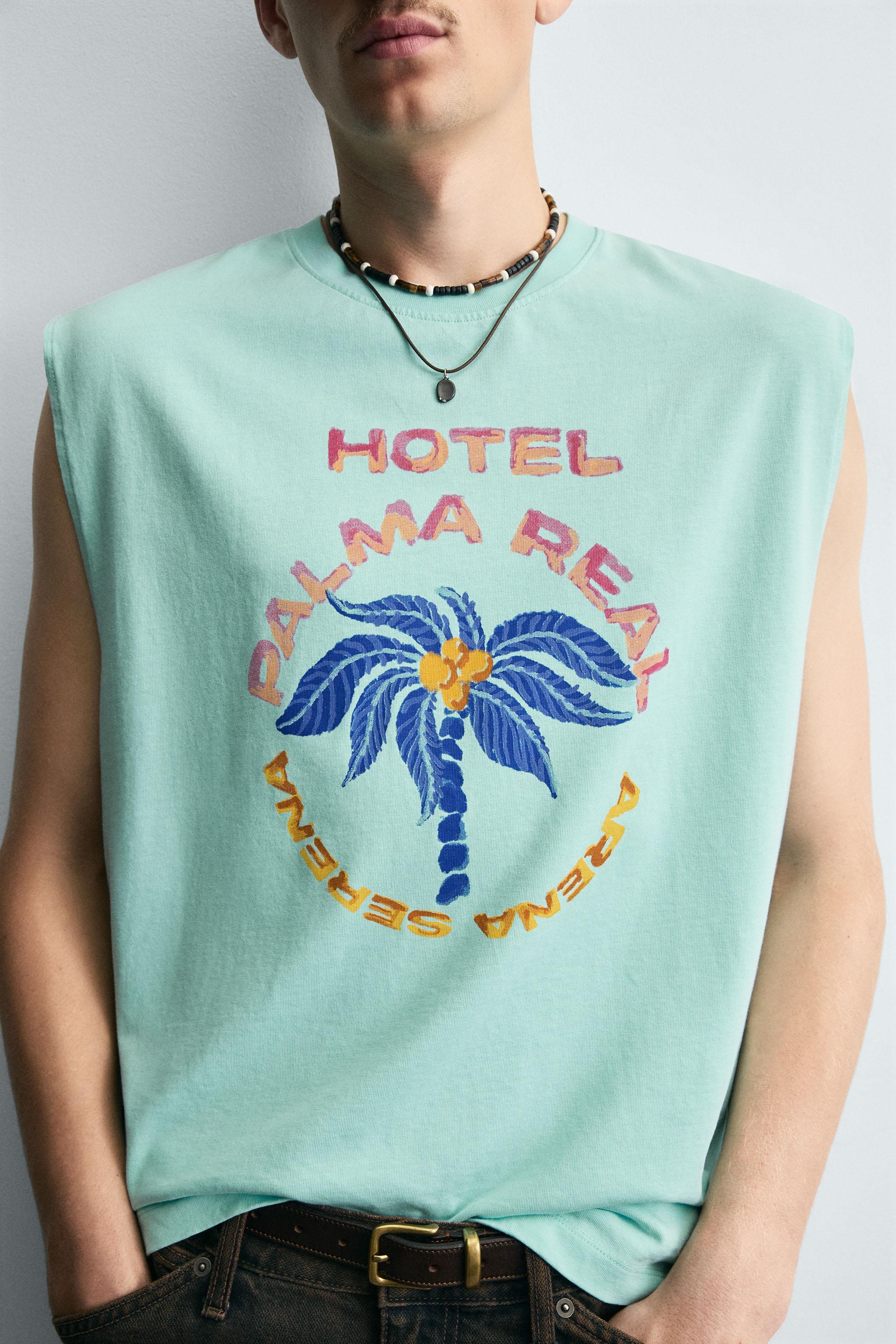 PALM TREE PRINT TANK TOP