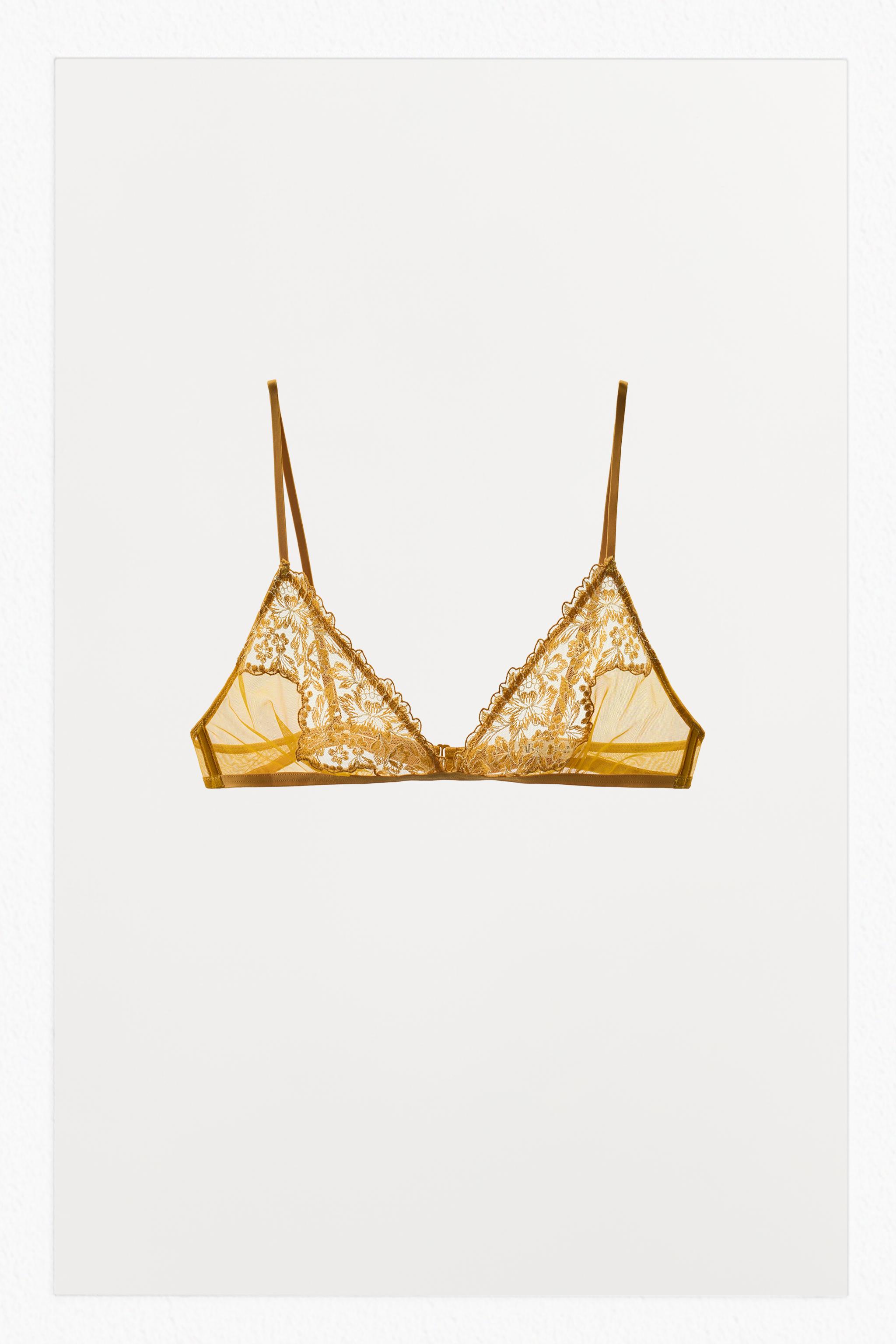 MESH LACE TRIANGLE BRALETTE