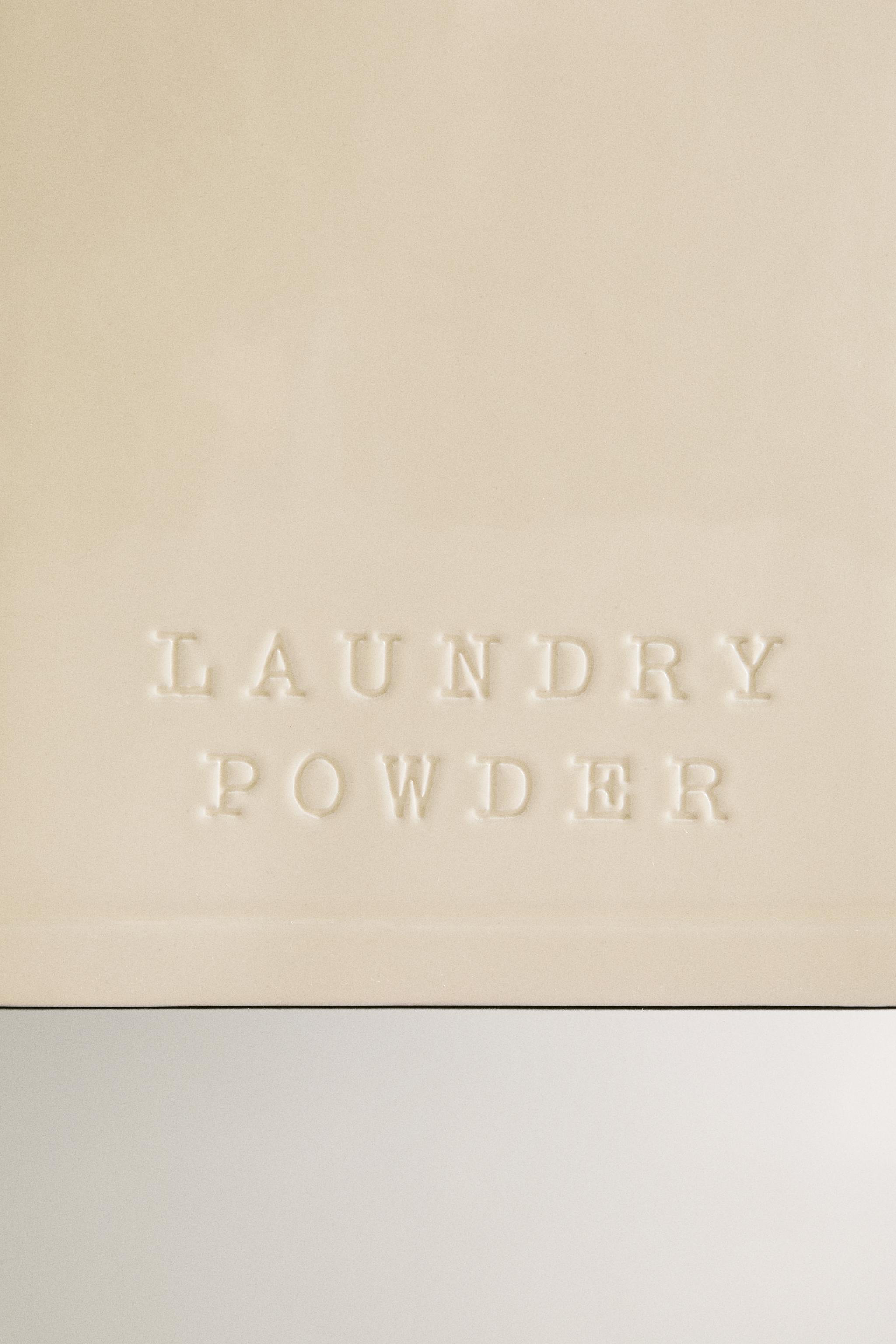 LAUNDRY DETERGENT JAR WITH A LADLE