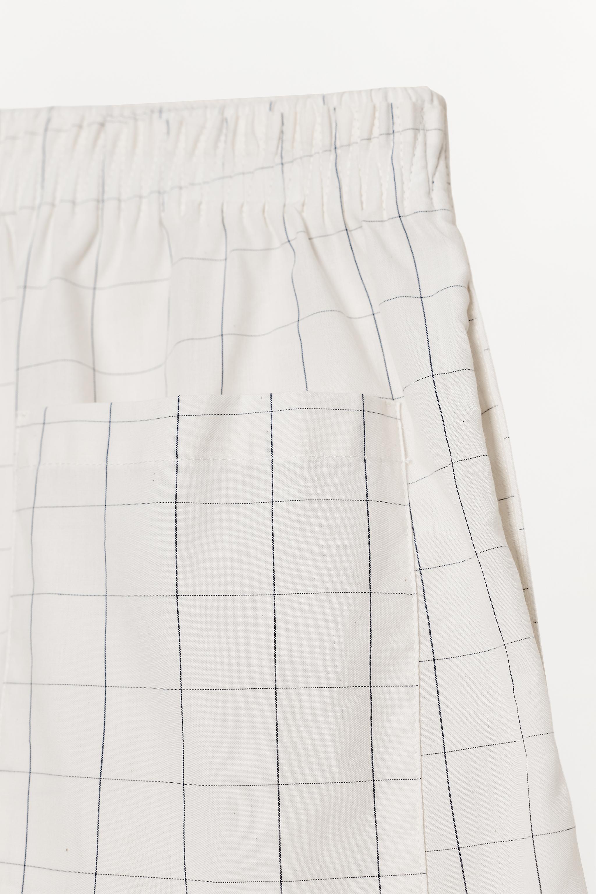 CHECKED COTTON SHORTS