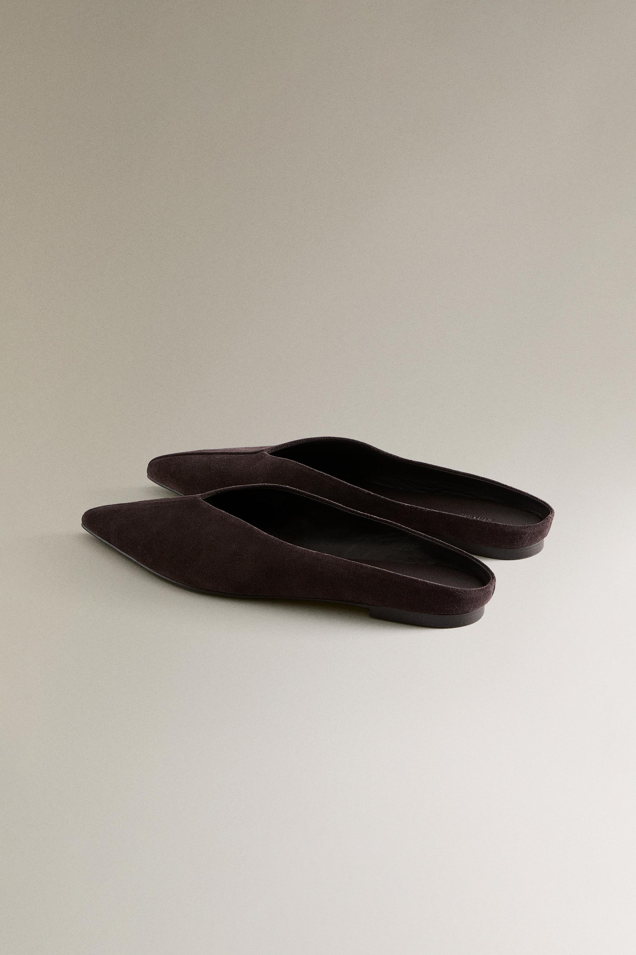 POINTED LEATHER MULES