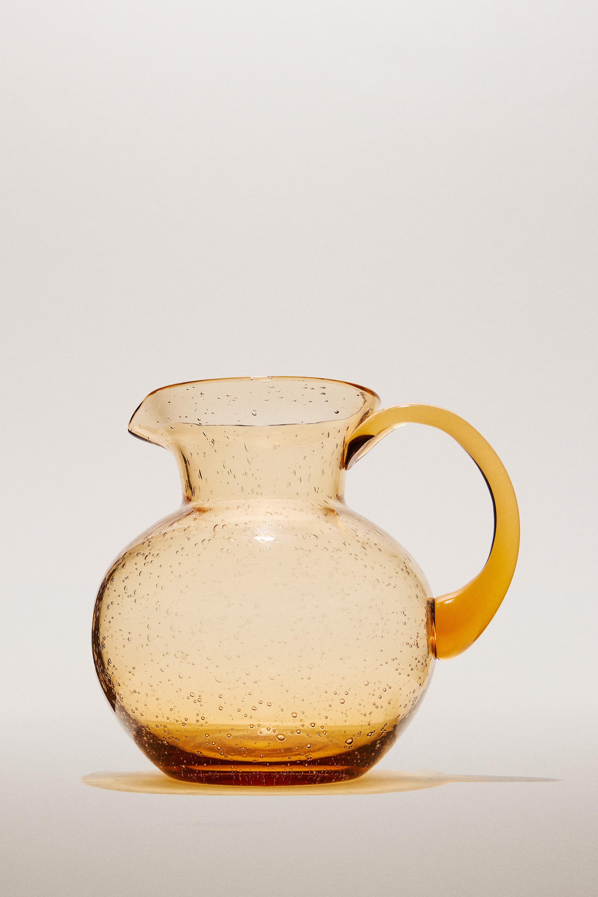 BUBBLED GLASS PITCHER