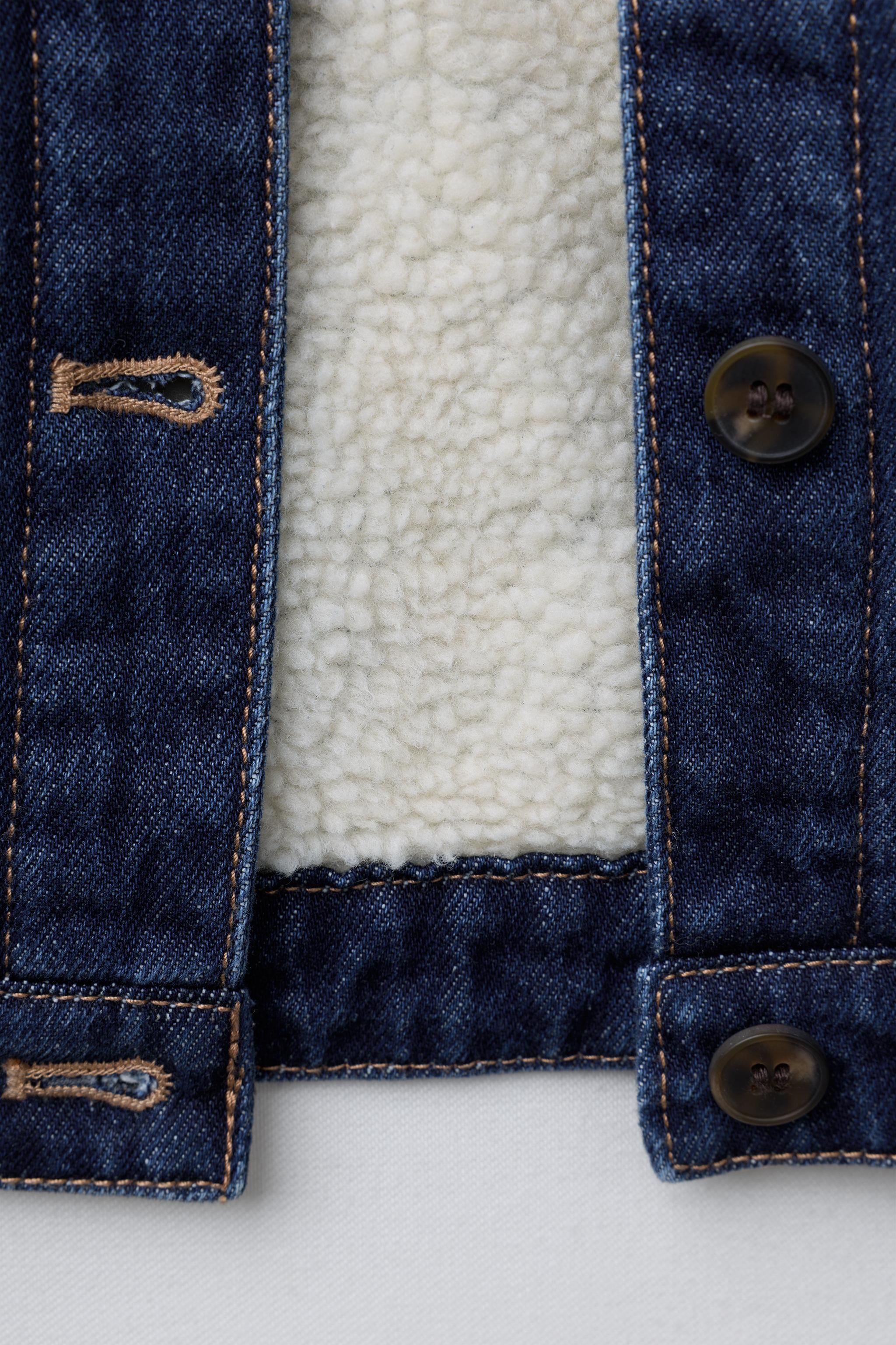 EMBROIDERED FLORAL FLEECE DENIM JACKET