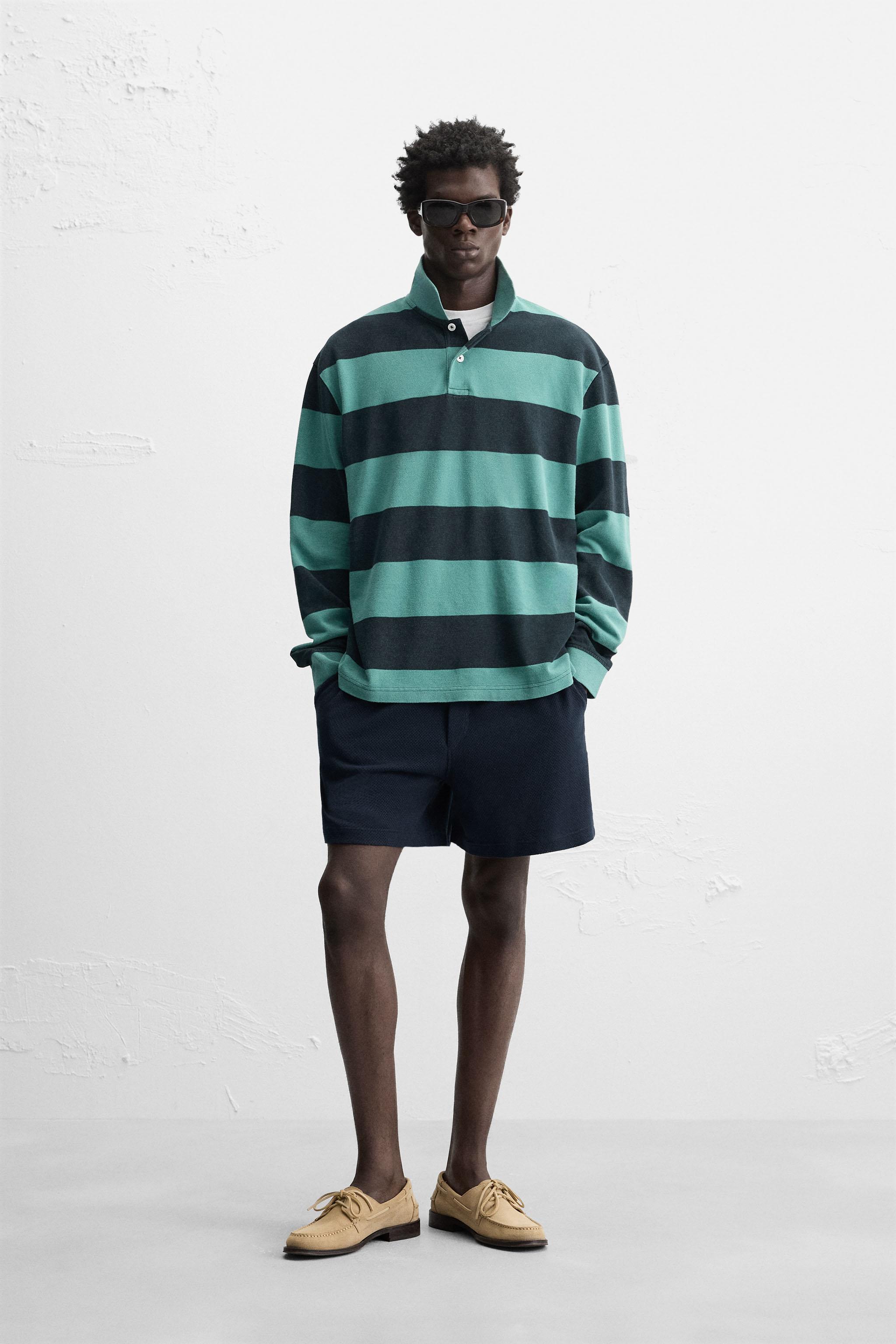 TEXTURED RELAXED FIT SHORTS