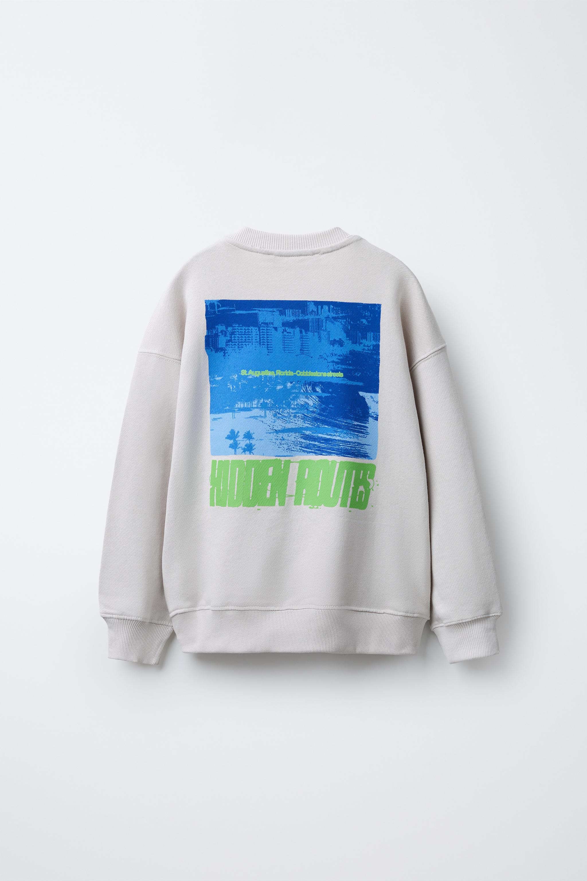 PRINTED SWEATSHIRT WITH LABEL