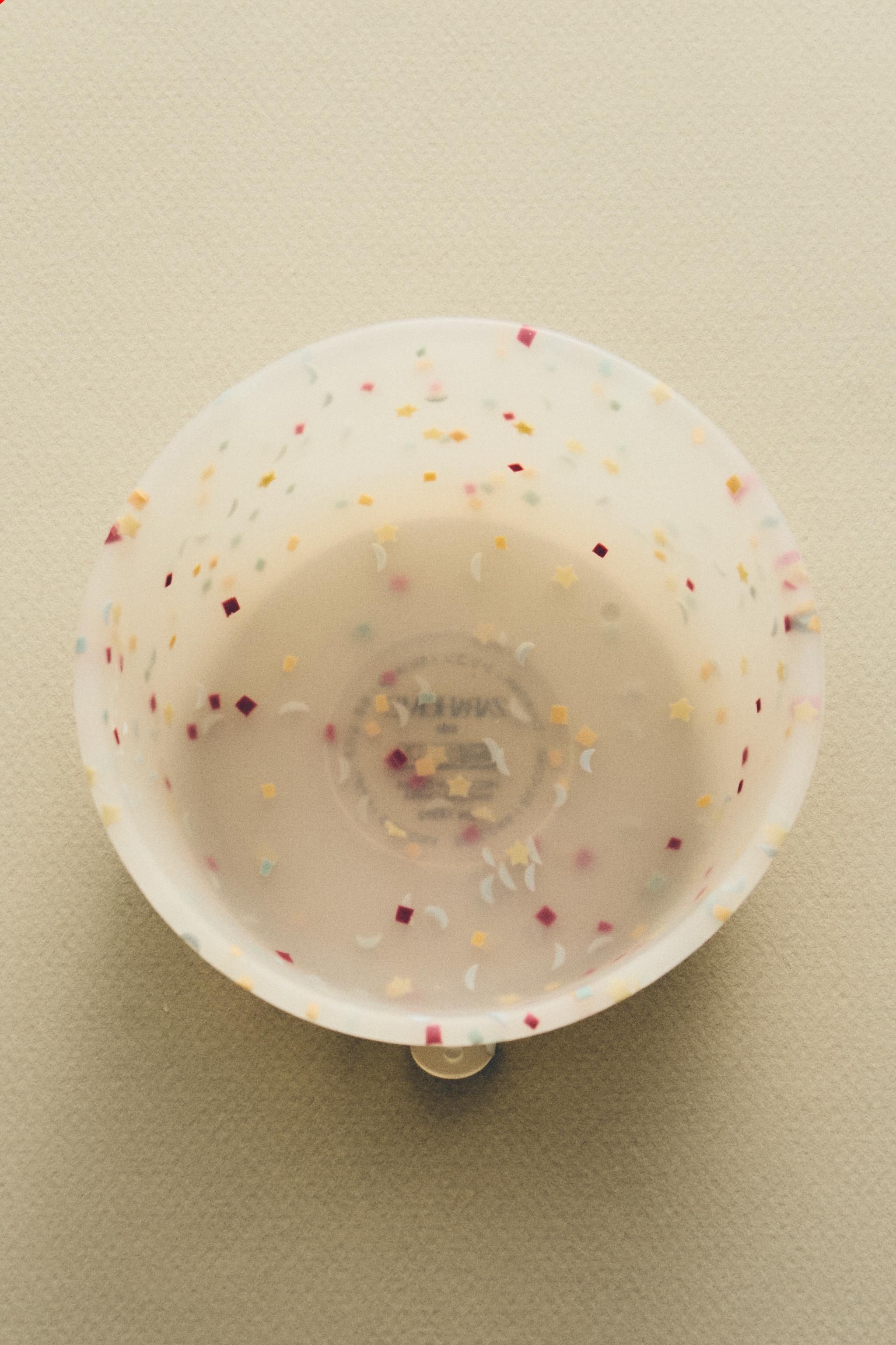 CHILDREN'S CONFETTI SILICONE BOWL