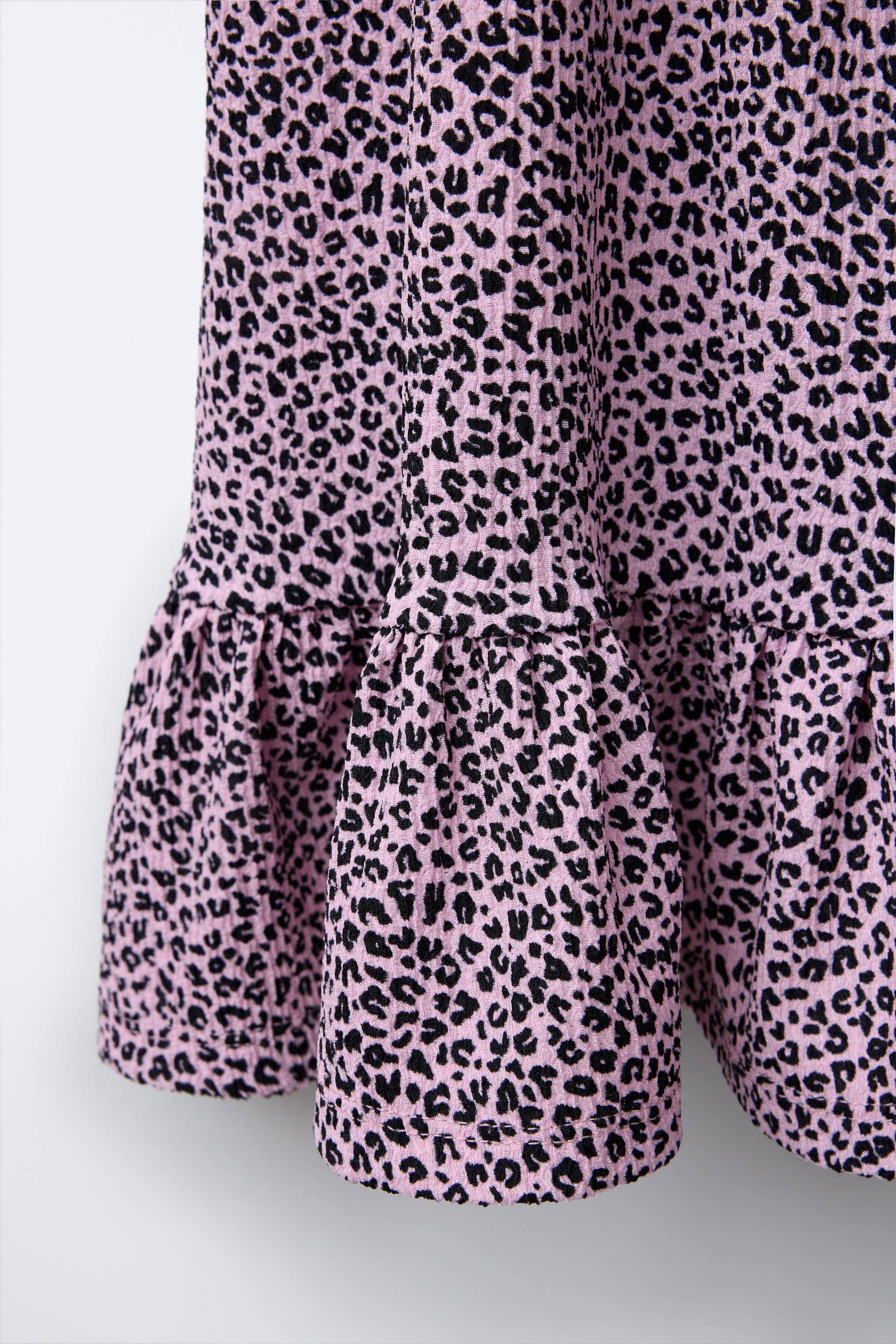 ANIMAL PRINT TEXTURED DRESS