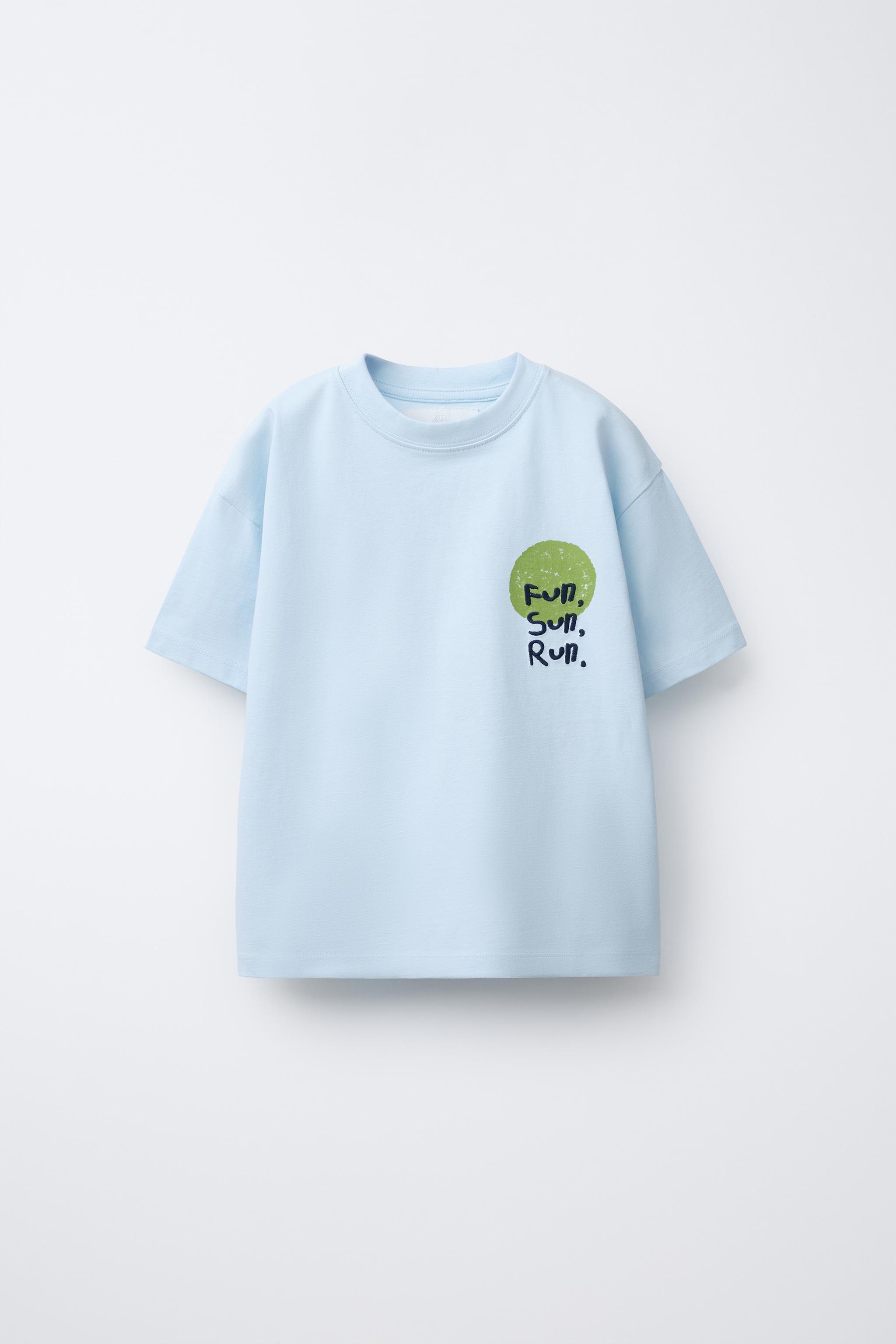 PRINTED AND EMBROIDERED T-SHIRT