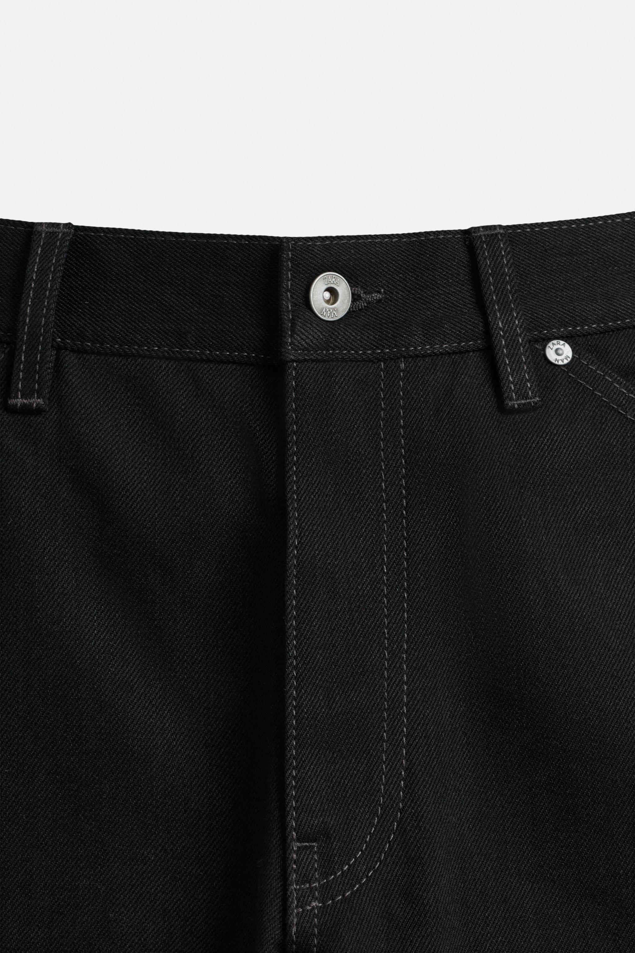 STITCHED BAGGY FIT DENIM SHORTS