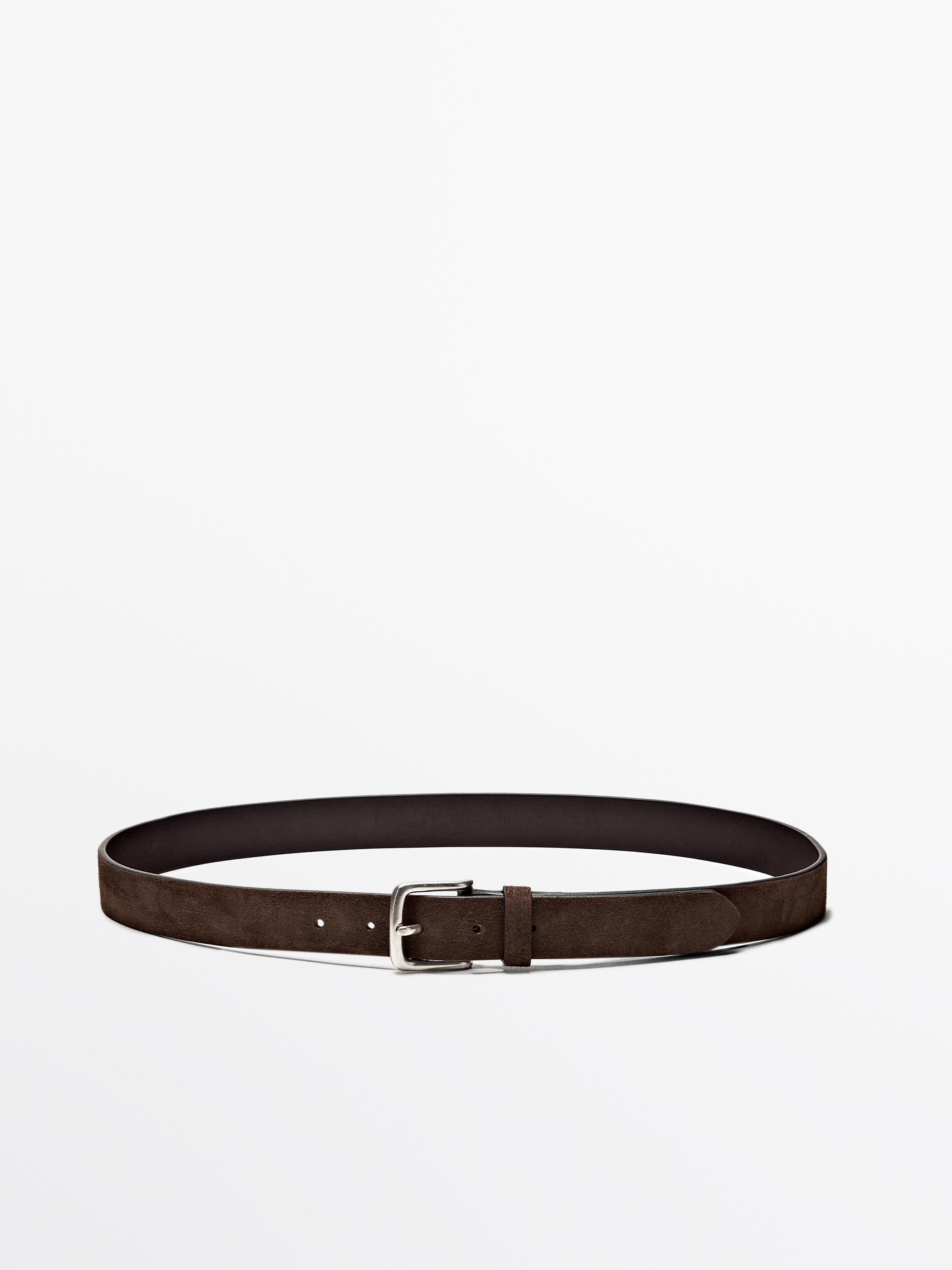 Nappa belt with coarse finish