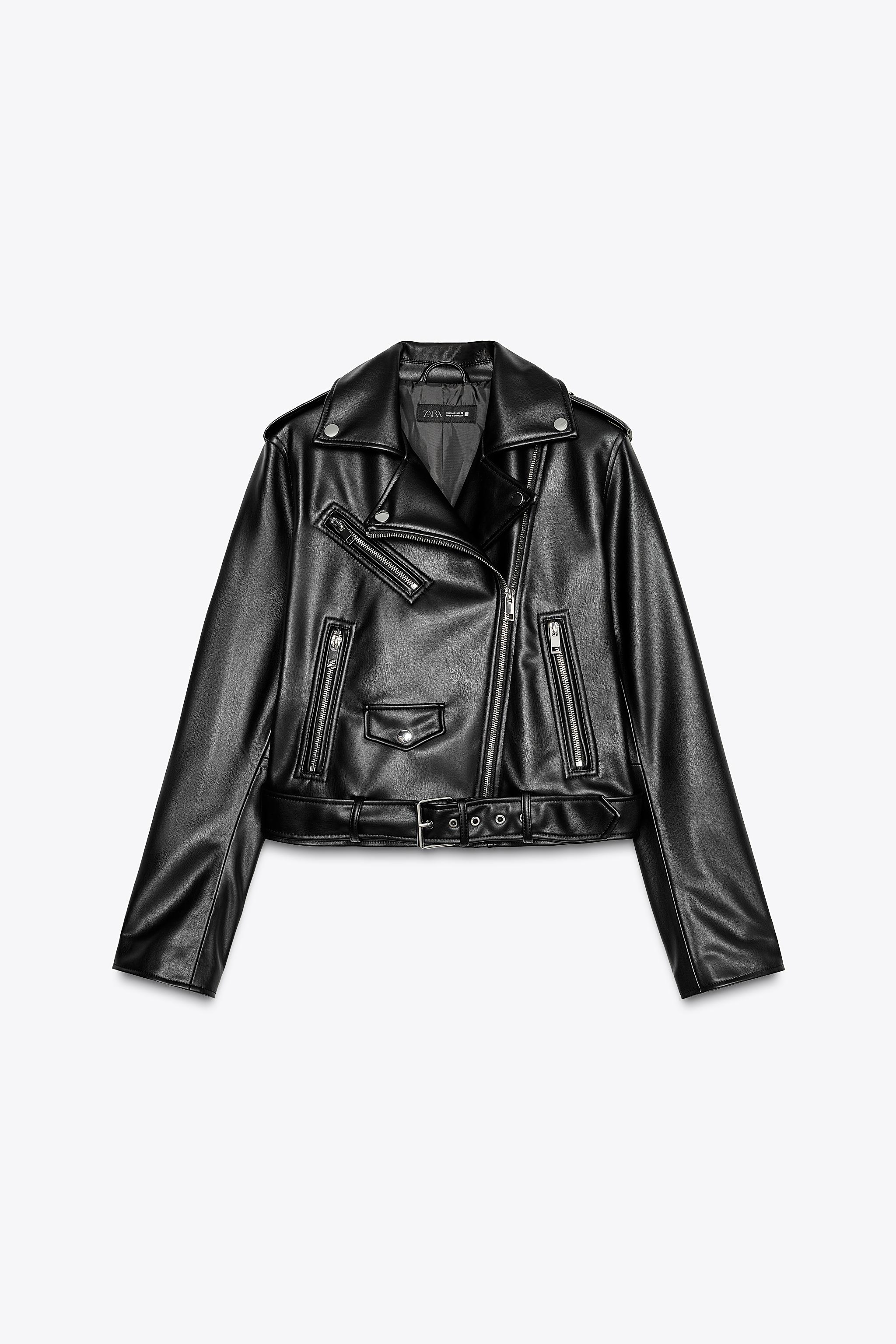 FAUX LEATHER BIKER JACKET