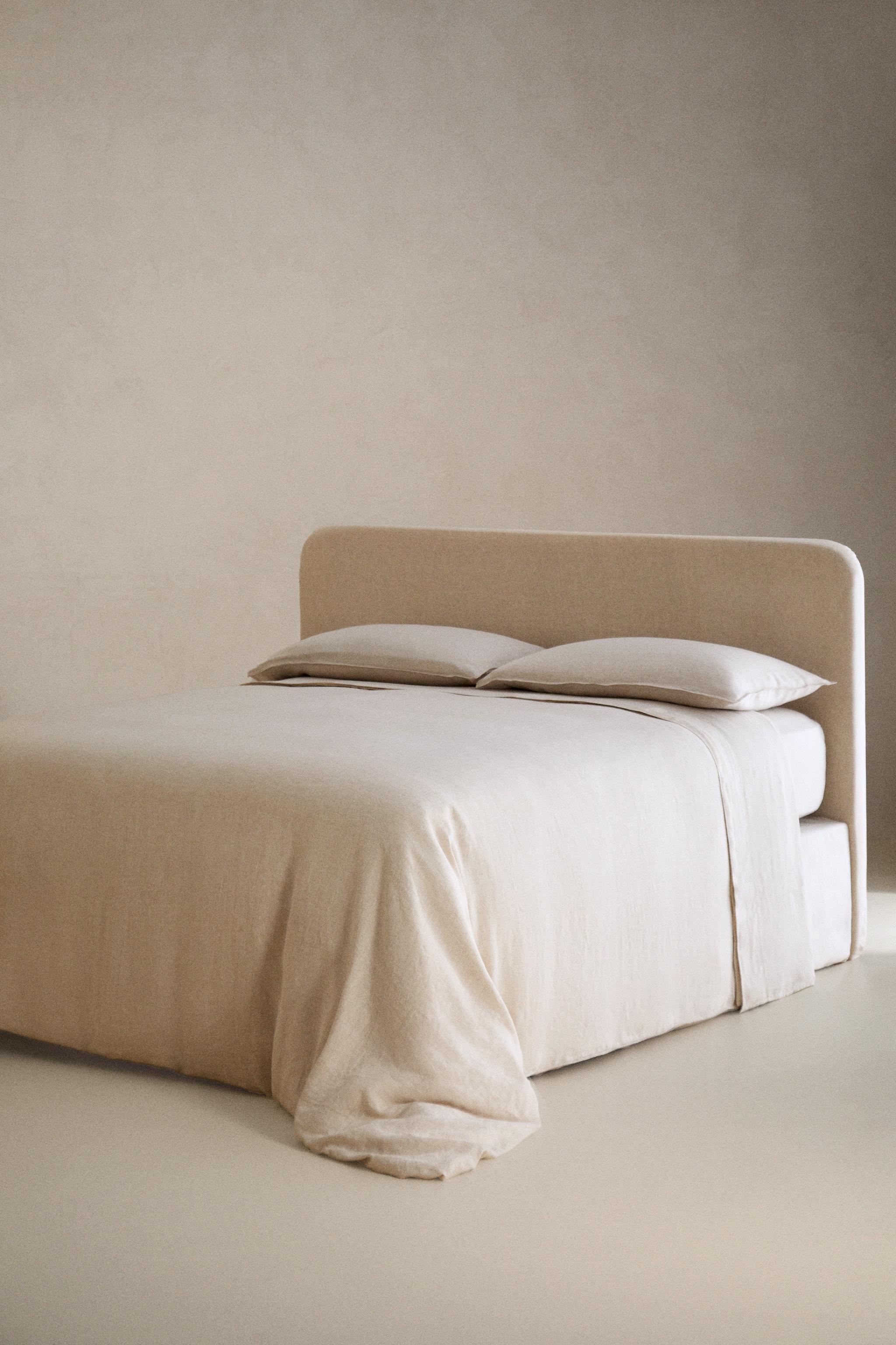 WASHED LINEN DUVET COVER (160 GxM²)