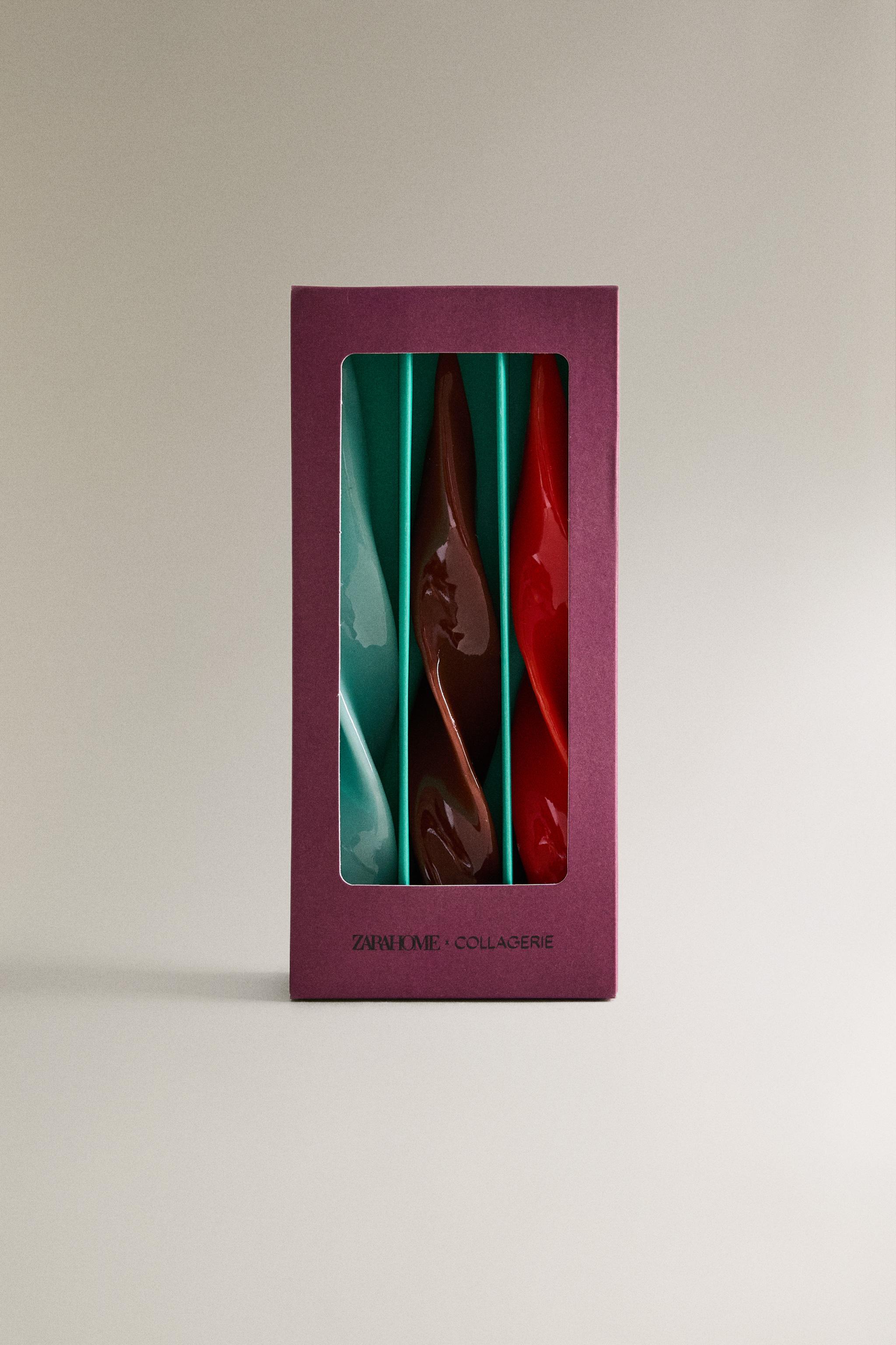 SET OF SPIRAL CANDLES (SET OF 3) X COLLAGERIE