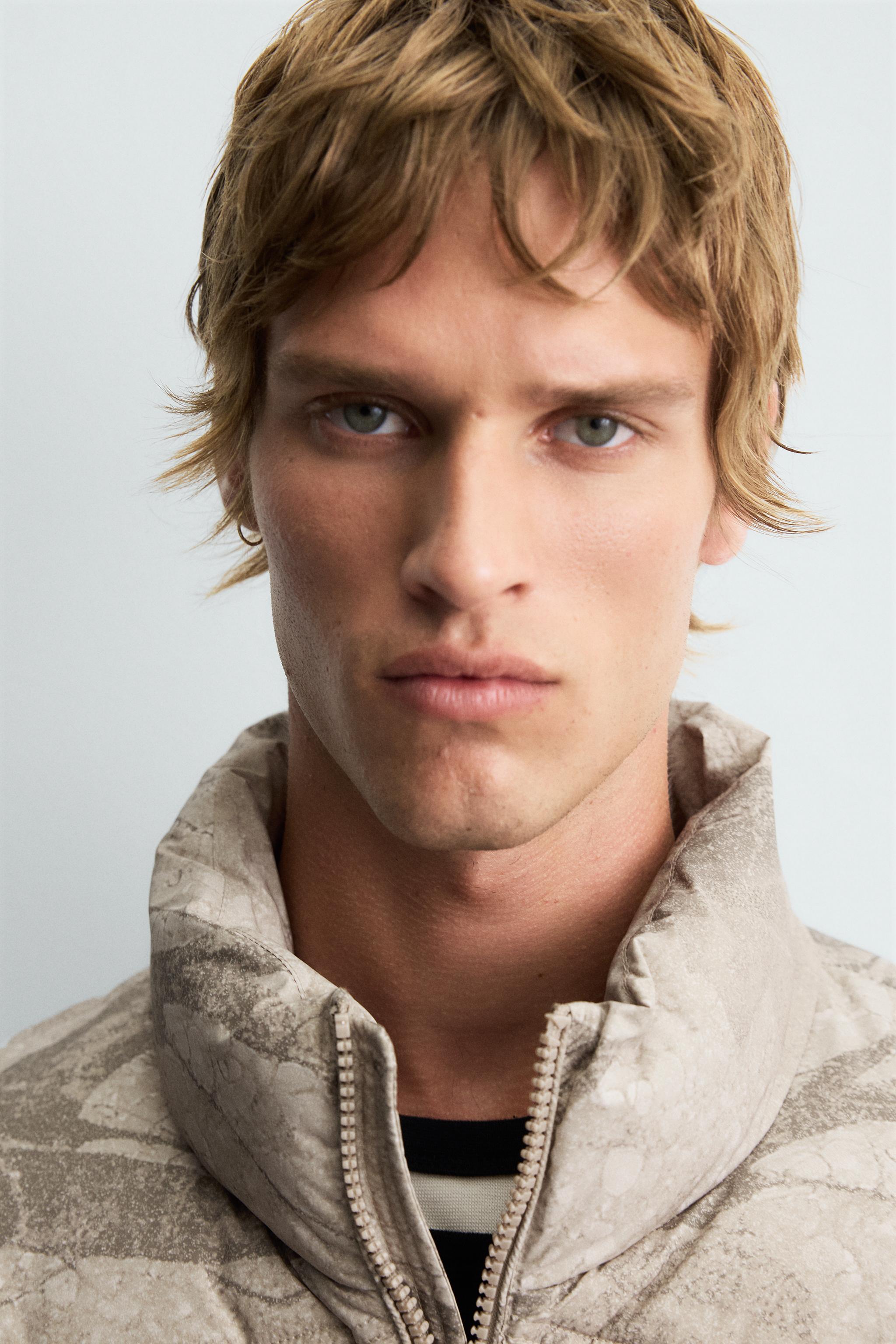 ABSTRACT PRINT PUFFER JACKET