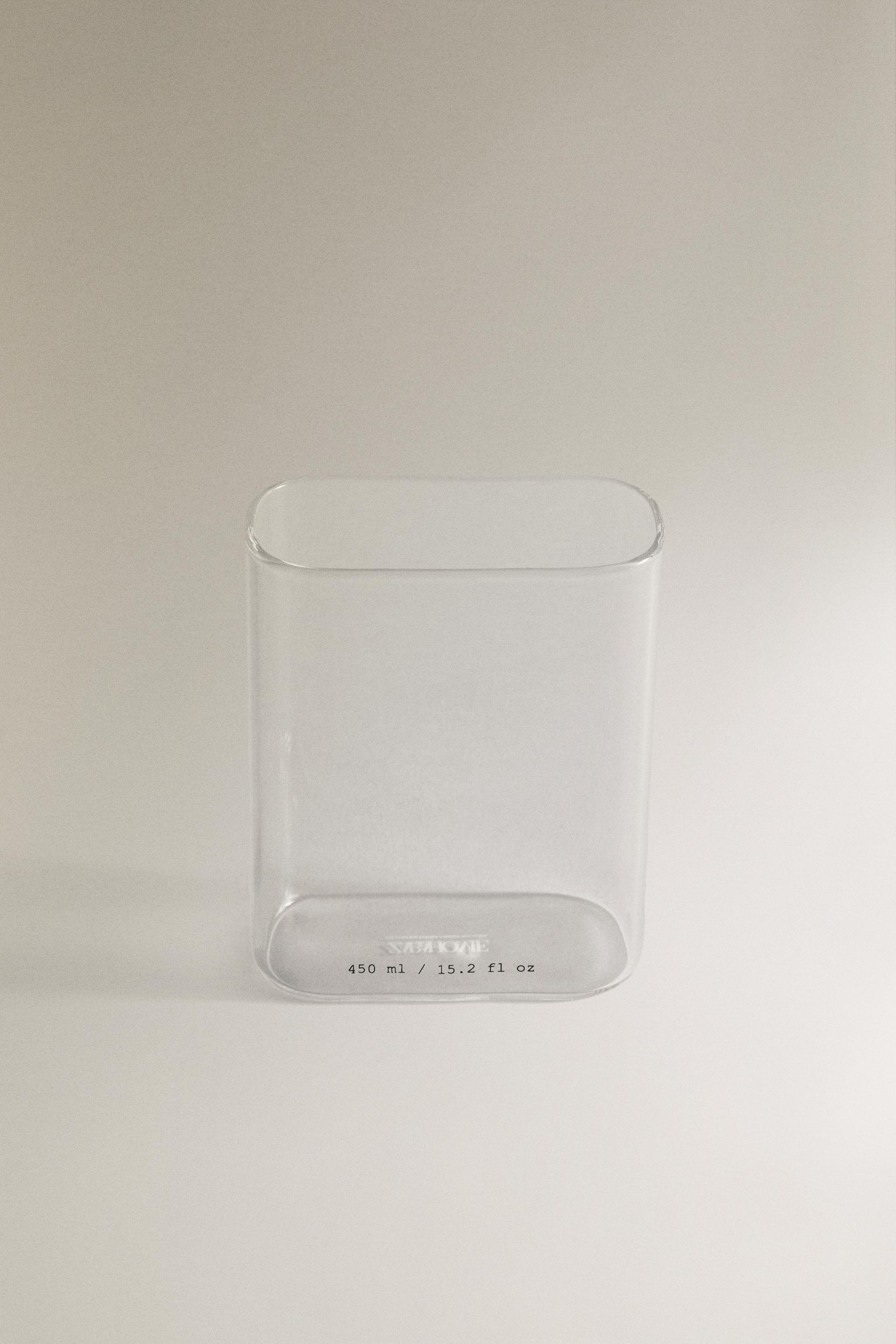 BOROSILICATE GLASS TOOTHBRUSH HOLDER WITH LETTERS