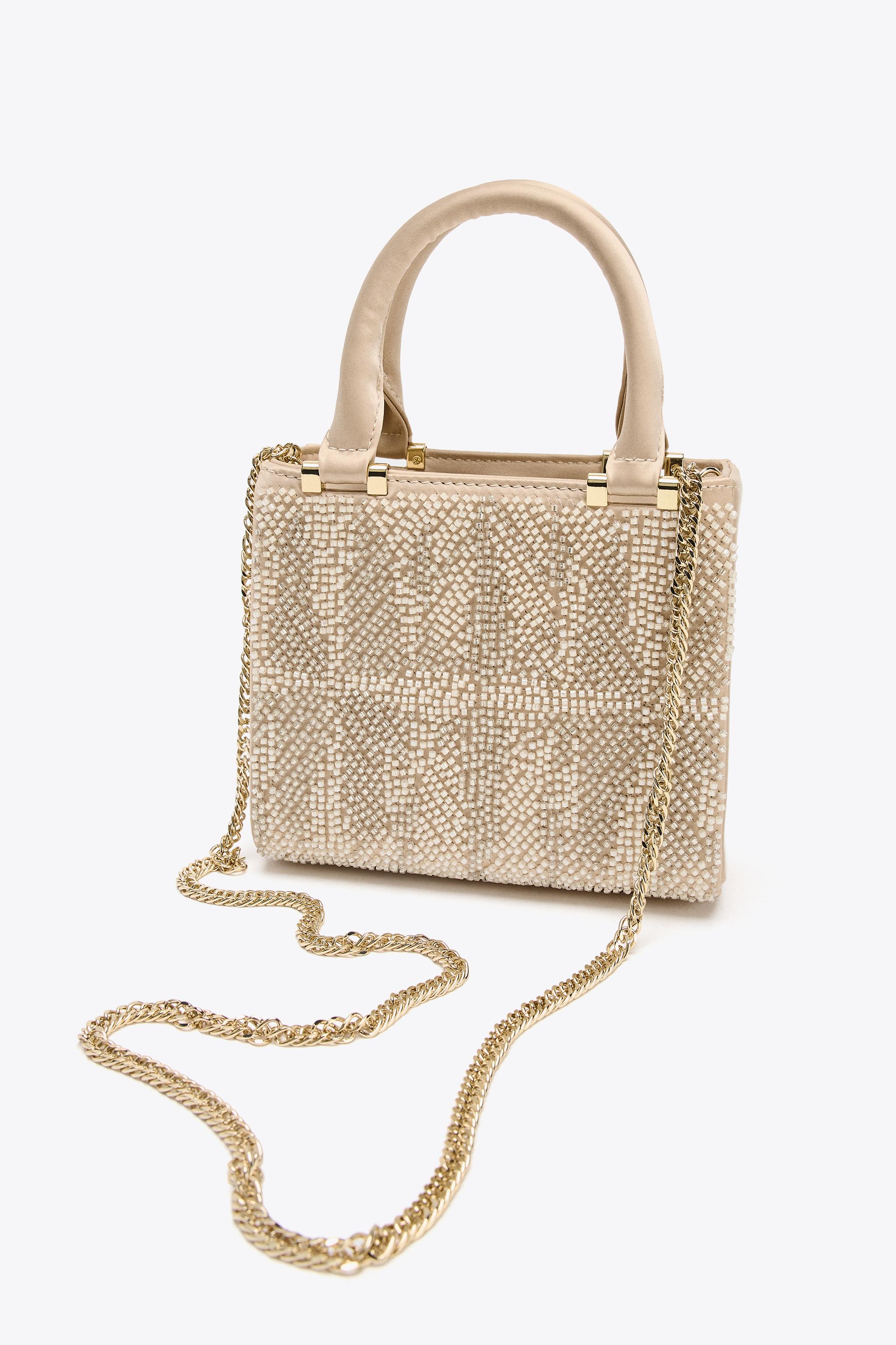 SATIN EFFECT PEARL BAG