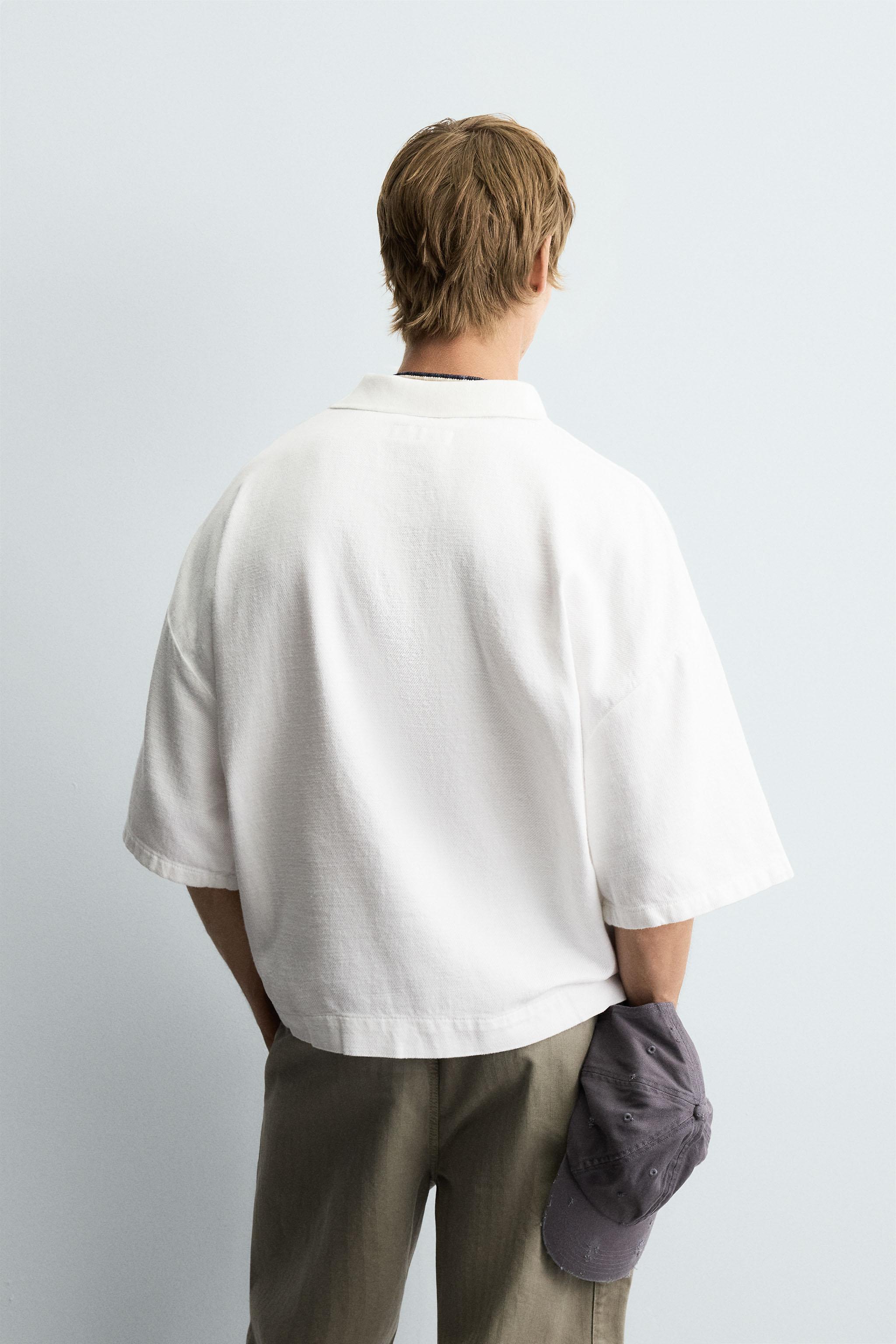 EMBROIDERED BOXY FIT POLO SHIRT