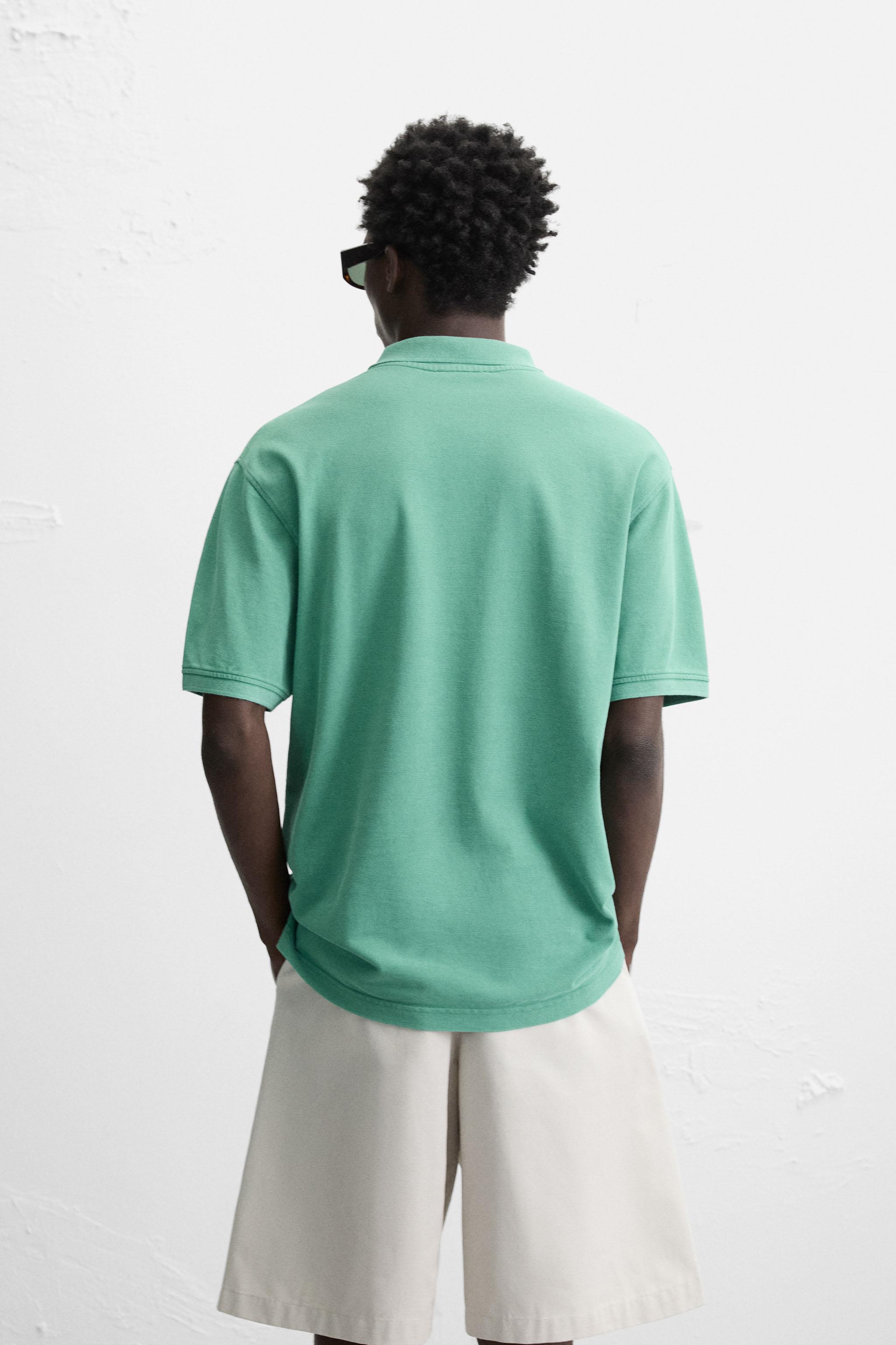 WASHED PIQUÉ POLO SHIRT