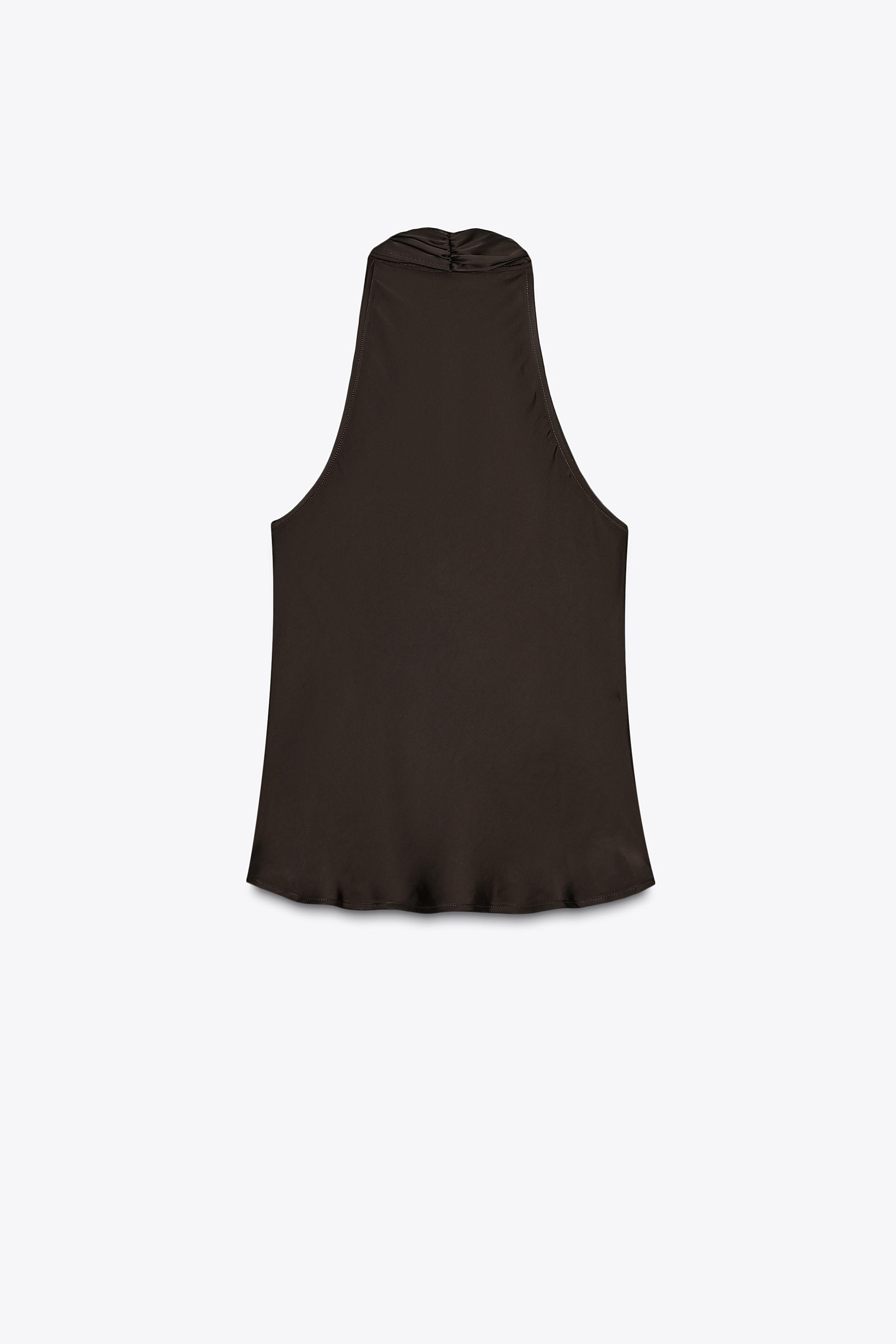 FRINGED SATIN EFFECT TOP