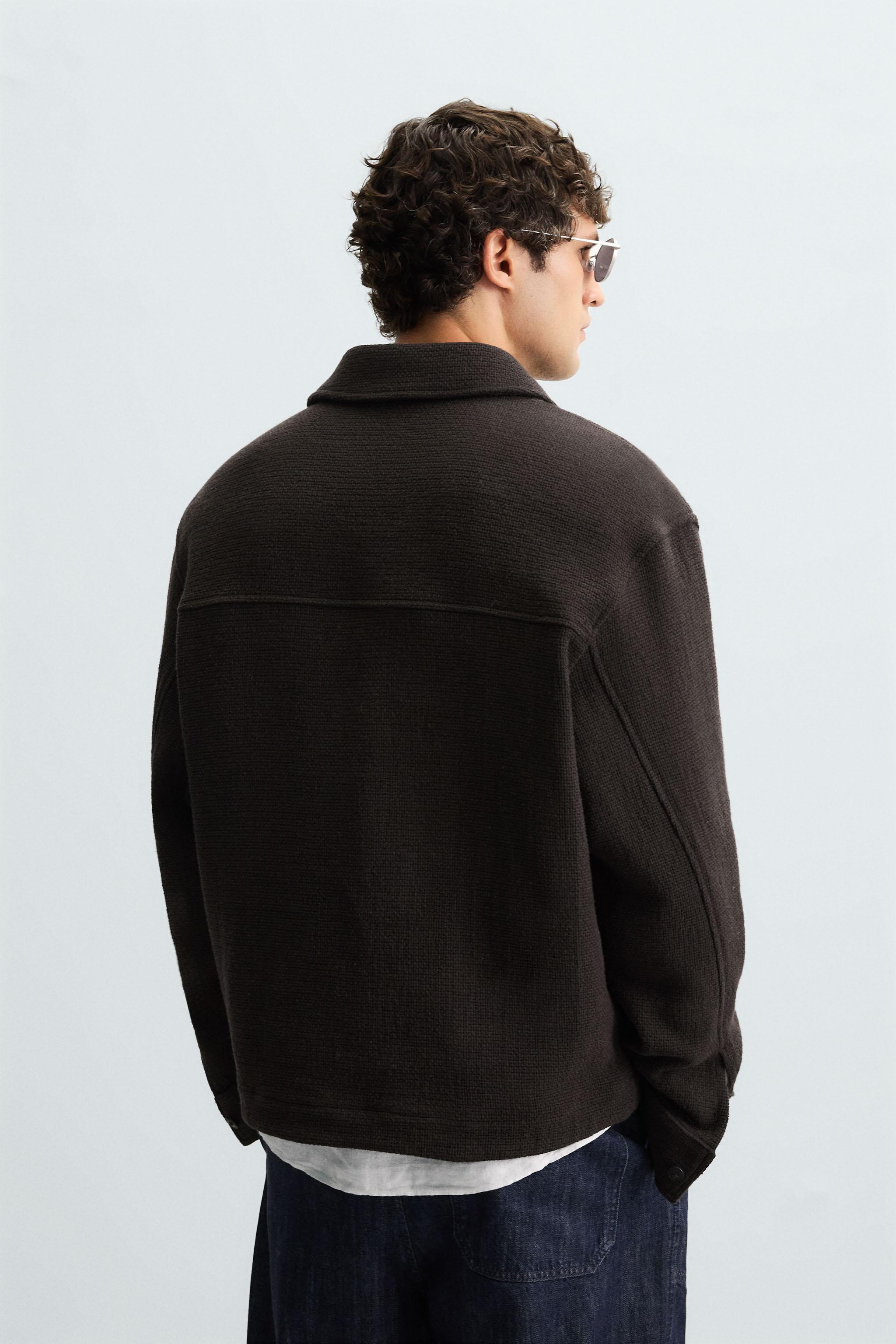 TEXTURED POLO OVERSHIRT