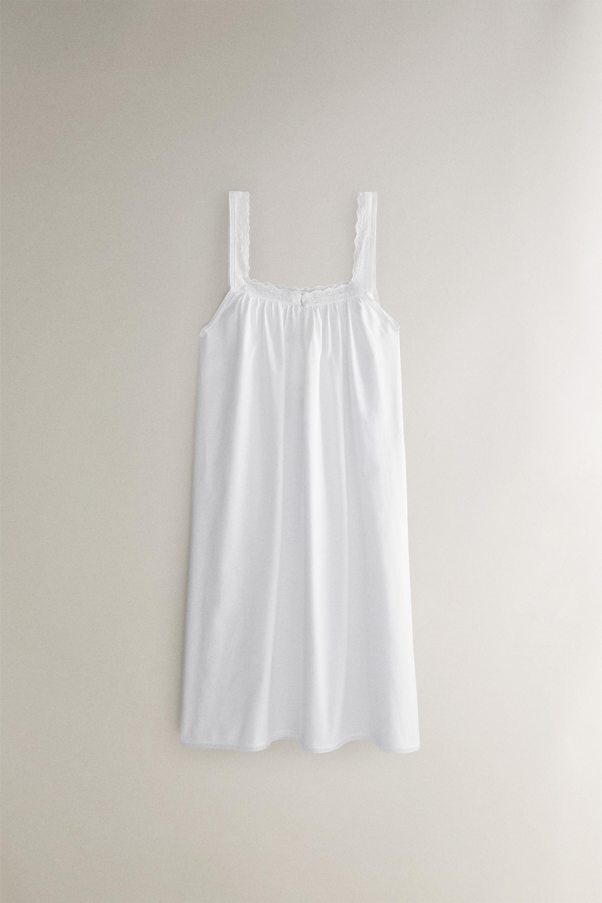 LACE COTTON NIGHTGOWN