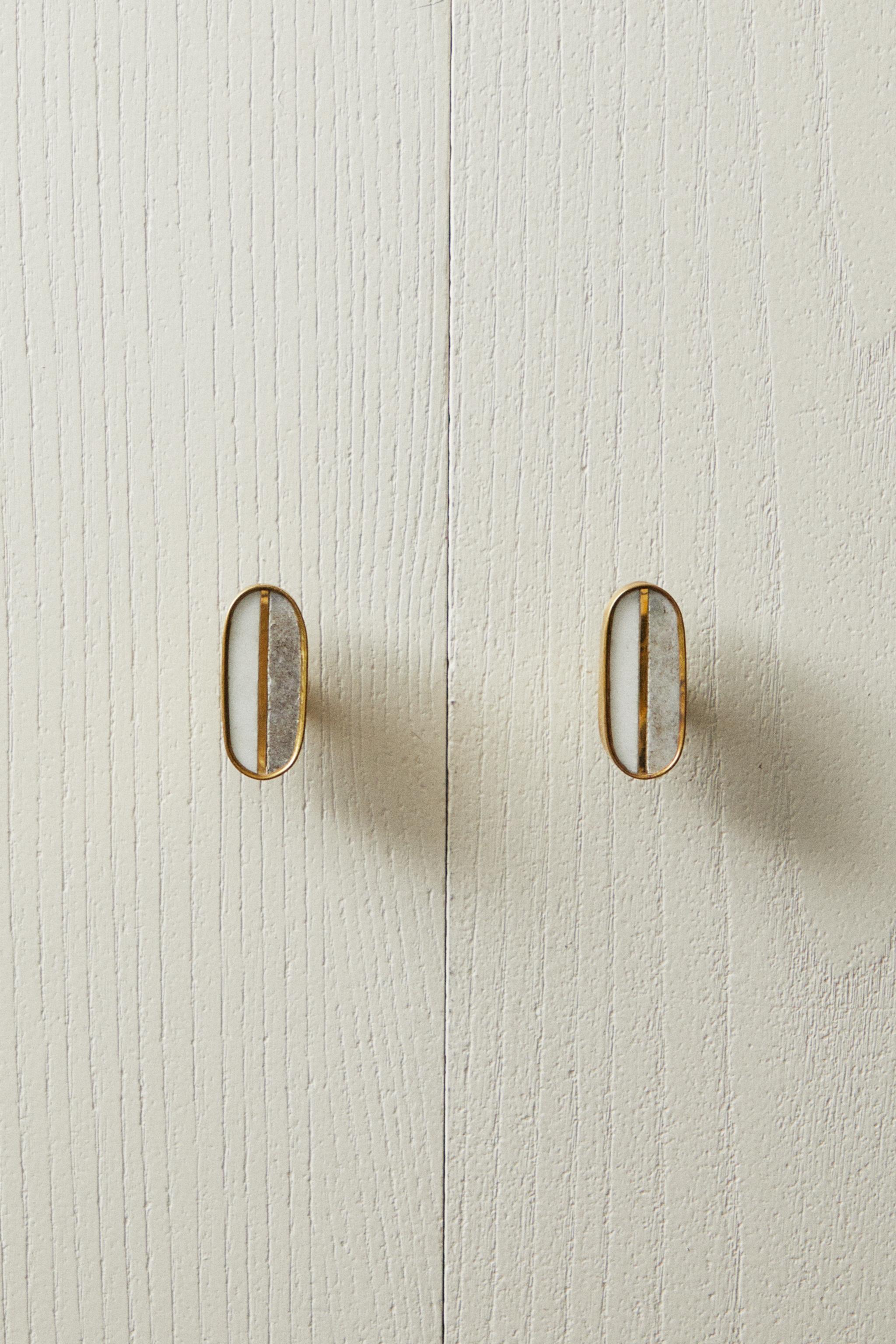 SET OF CONTRAST MARBLE KNOBS (SET OF 2)