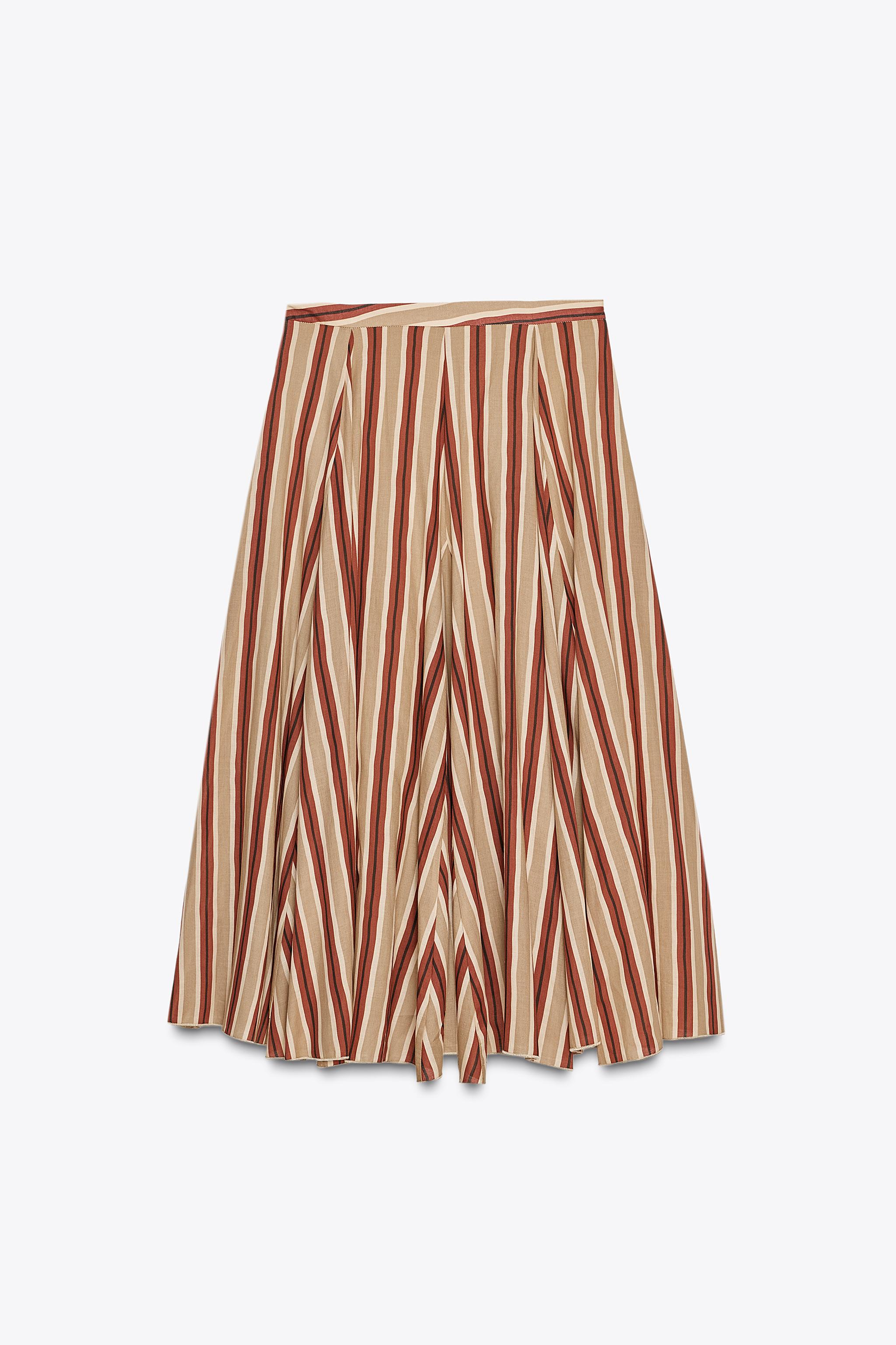 ZW COLLECTION STRIPED MIDI SKIRT