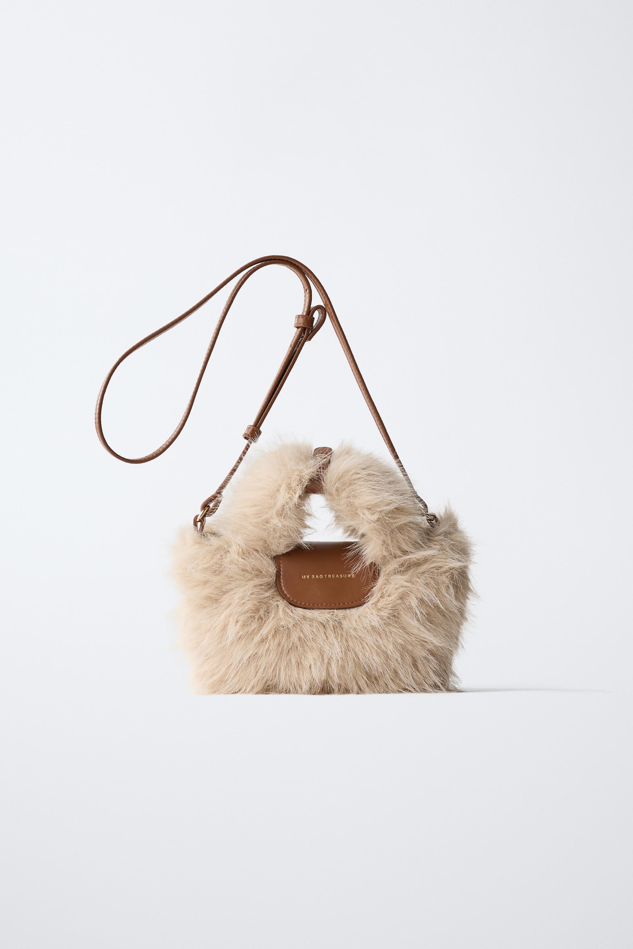 FAUX FUR CROSSBODY BAG