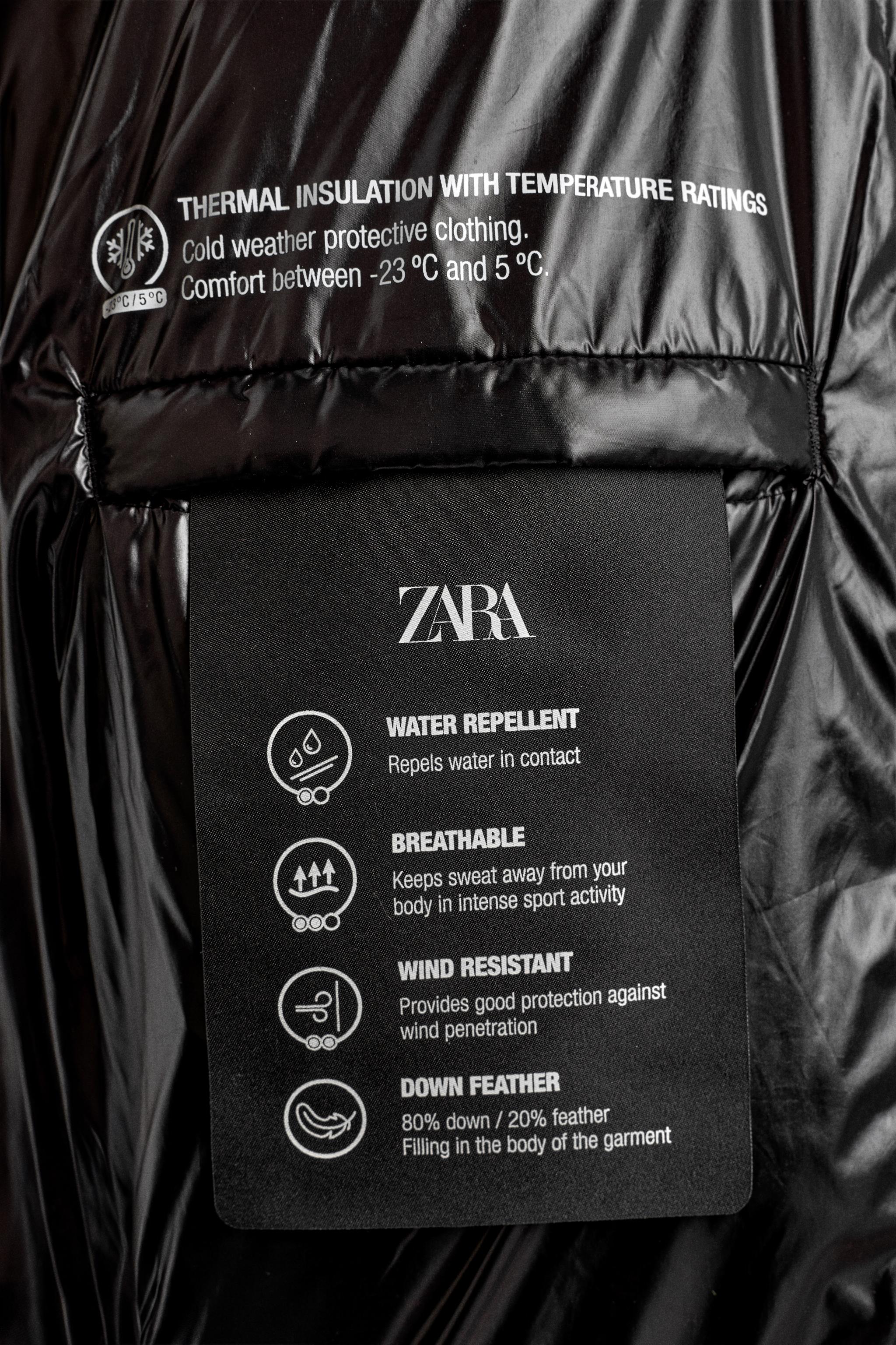 100% FEATHER WATER REPELLENT PUFFER JACKET