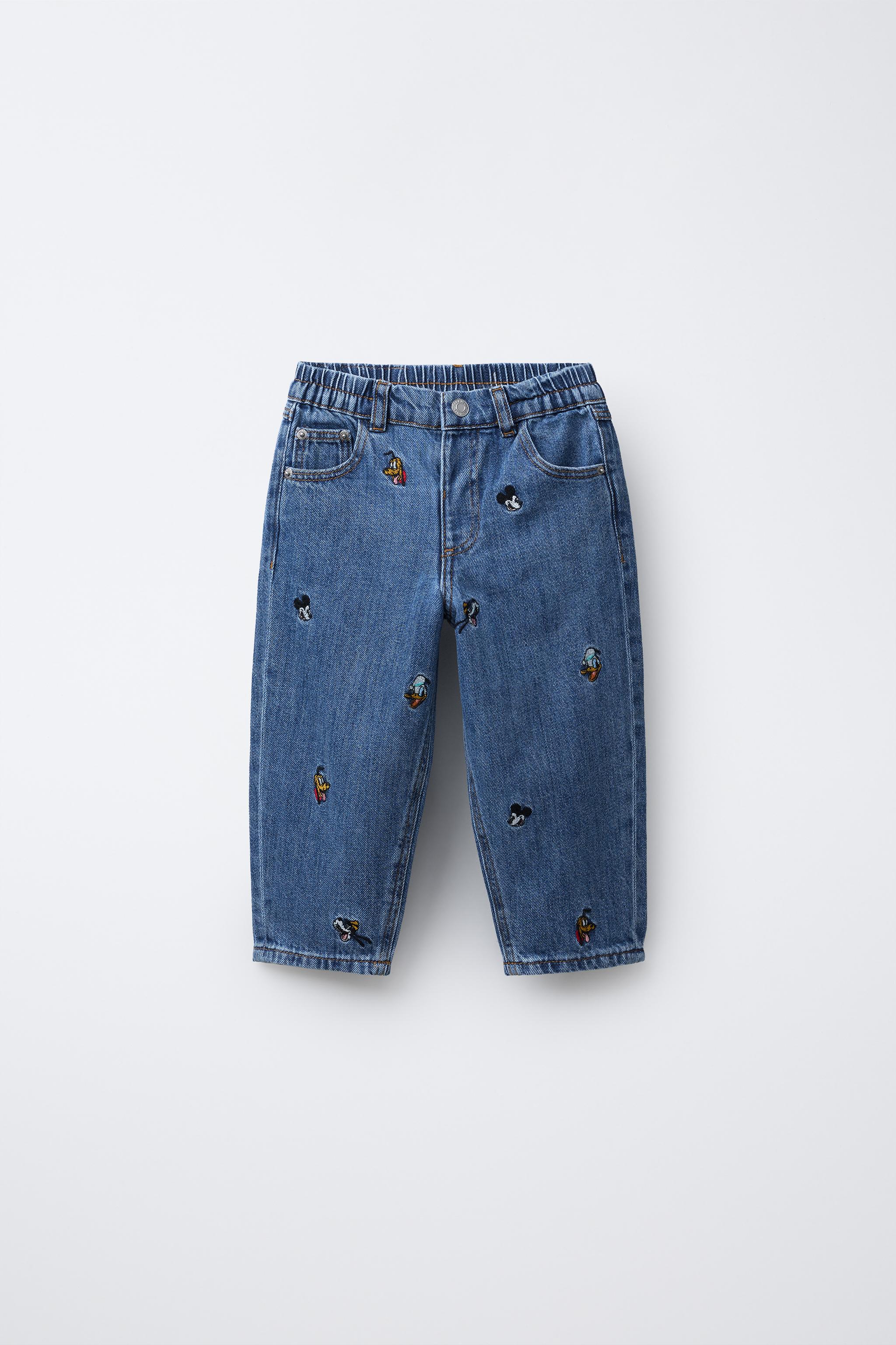 MICKEY MOUSE AND FRIENDS © DISNEY EMBROIDERED BAGGY JEANS