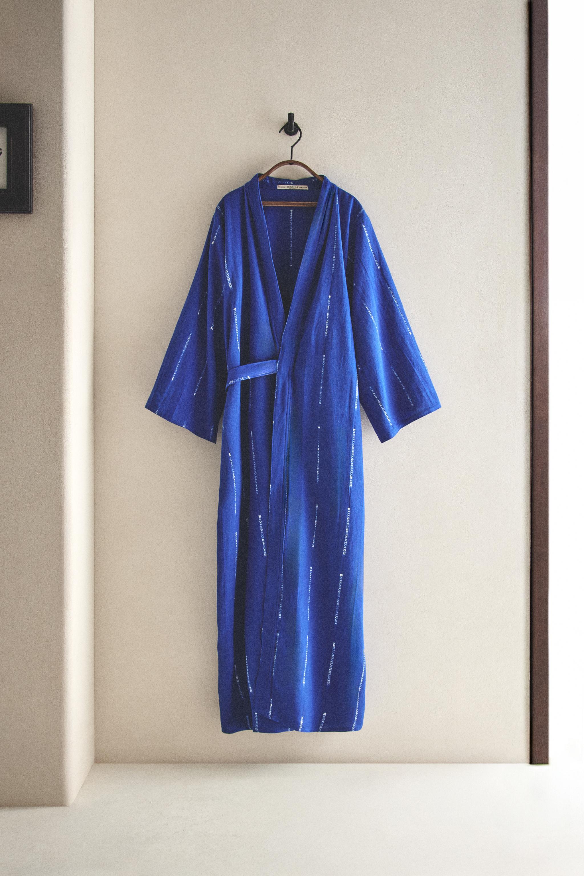 TIE-DYE COTTON KIMONO X TENSIRA