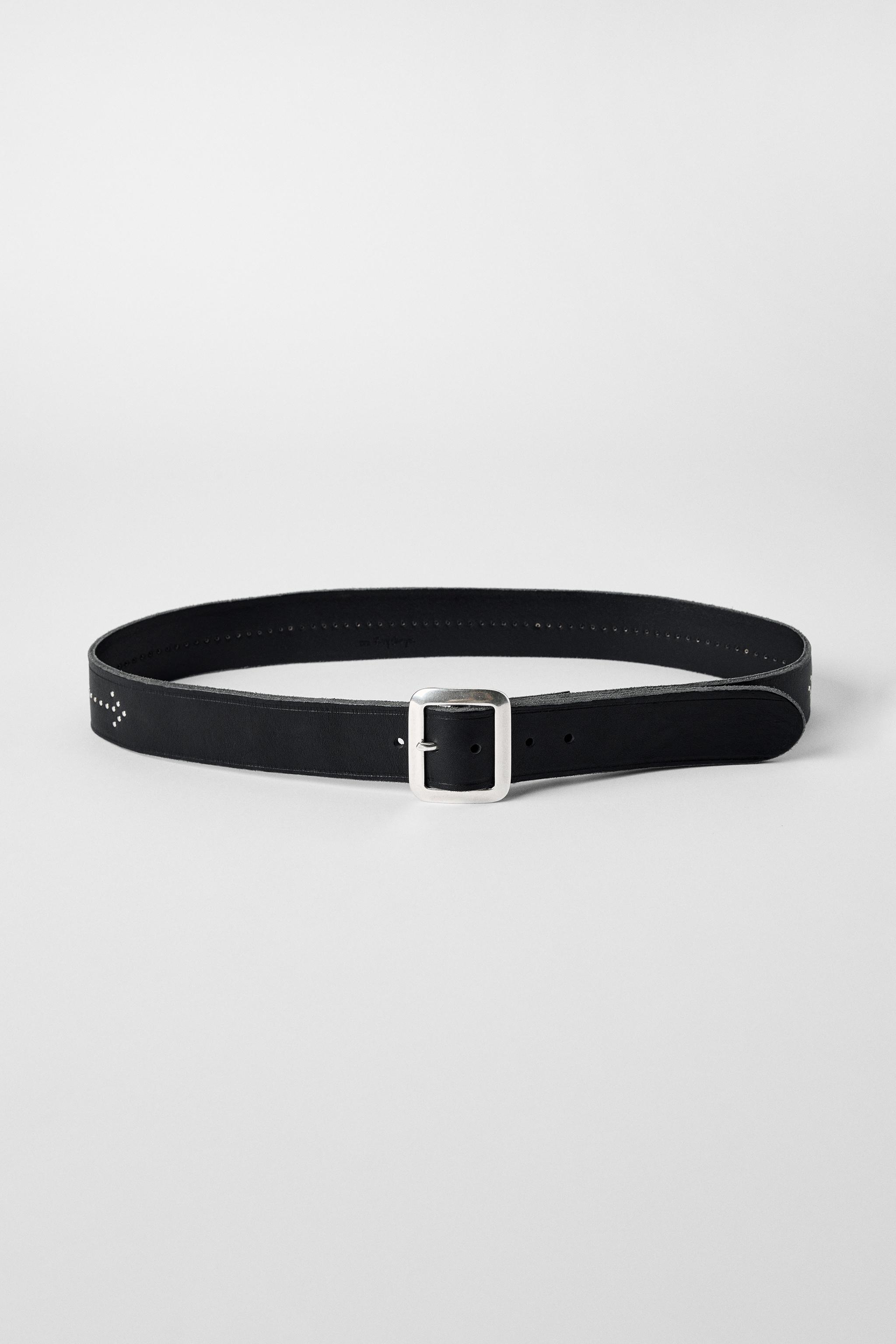 STUDDED LEATHER BELT BOBBY GILLESPIE X ZARA