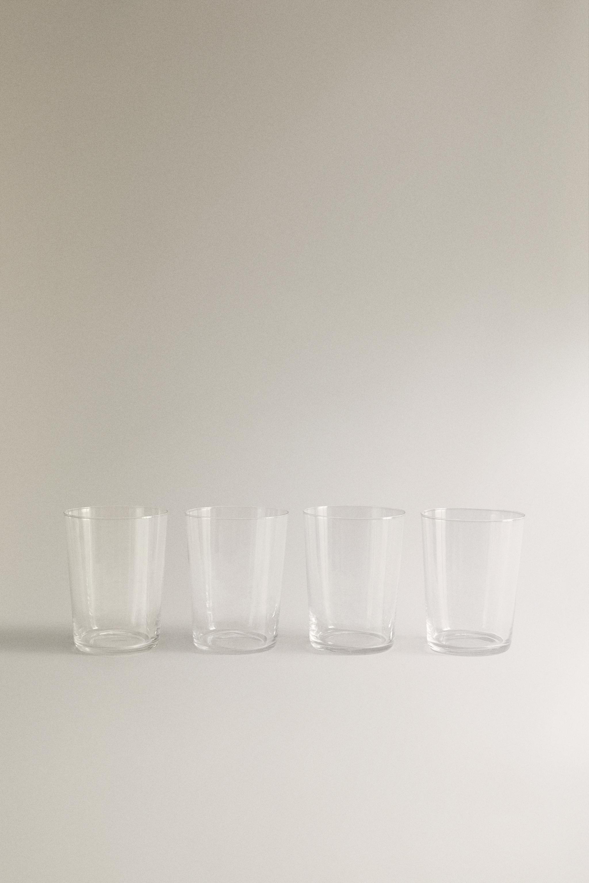 SET OF TALL GLASS TUMBLERS (SET OF 4)
