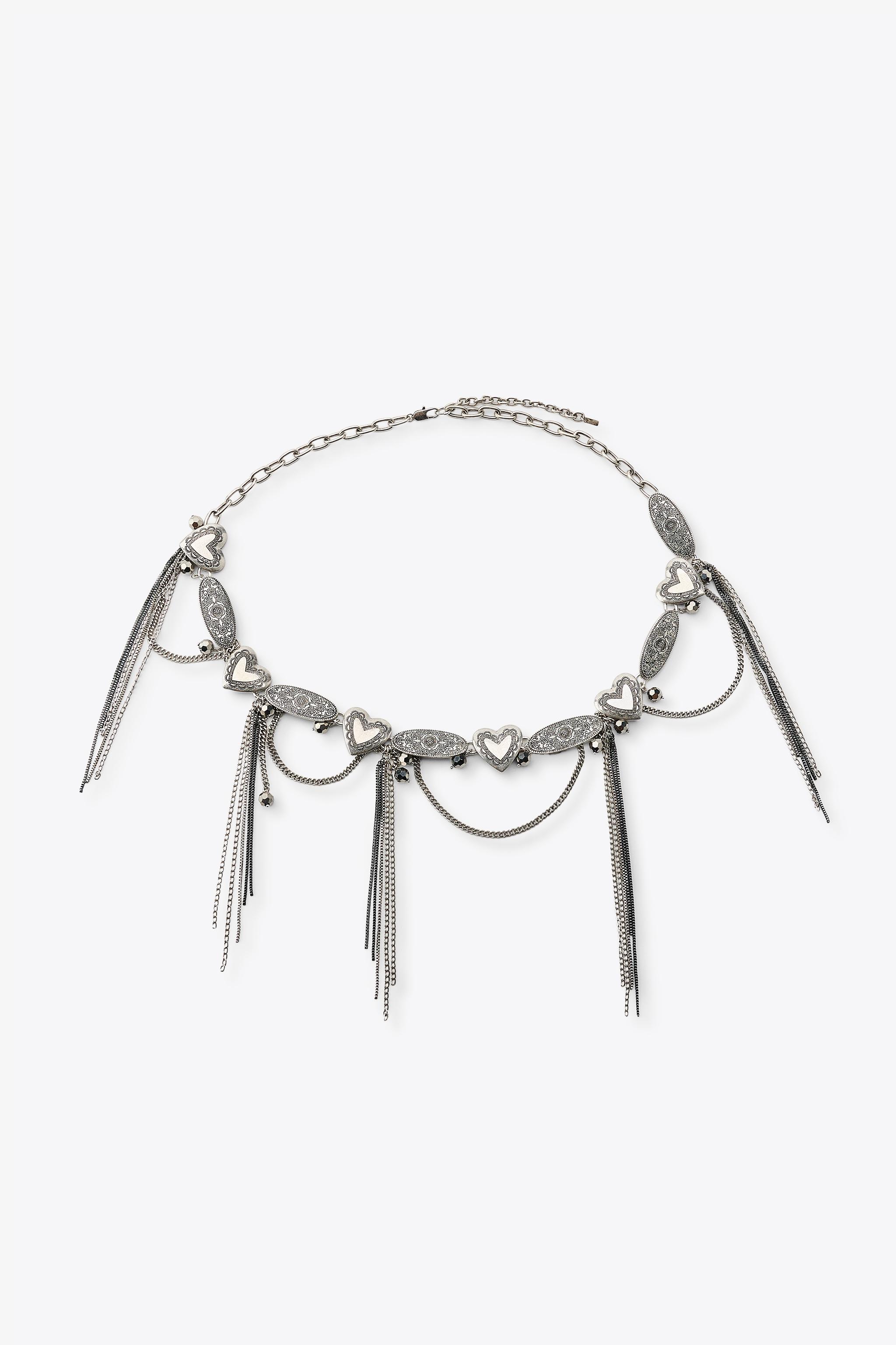 HEART CHARM CHAIN BELT