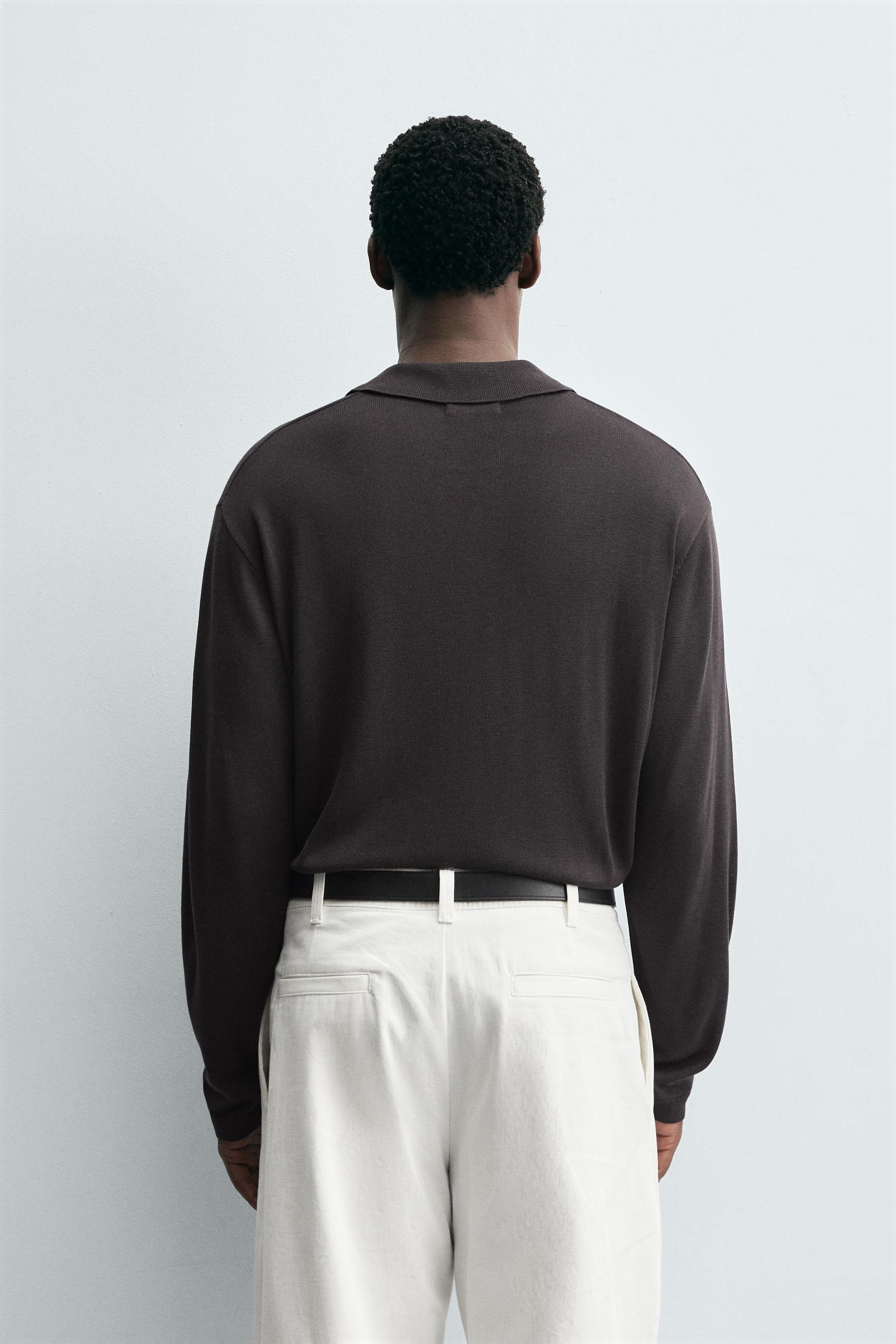 TEXTURED KNIT POLO SHIRT