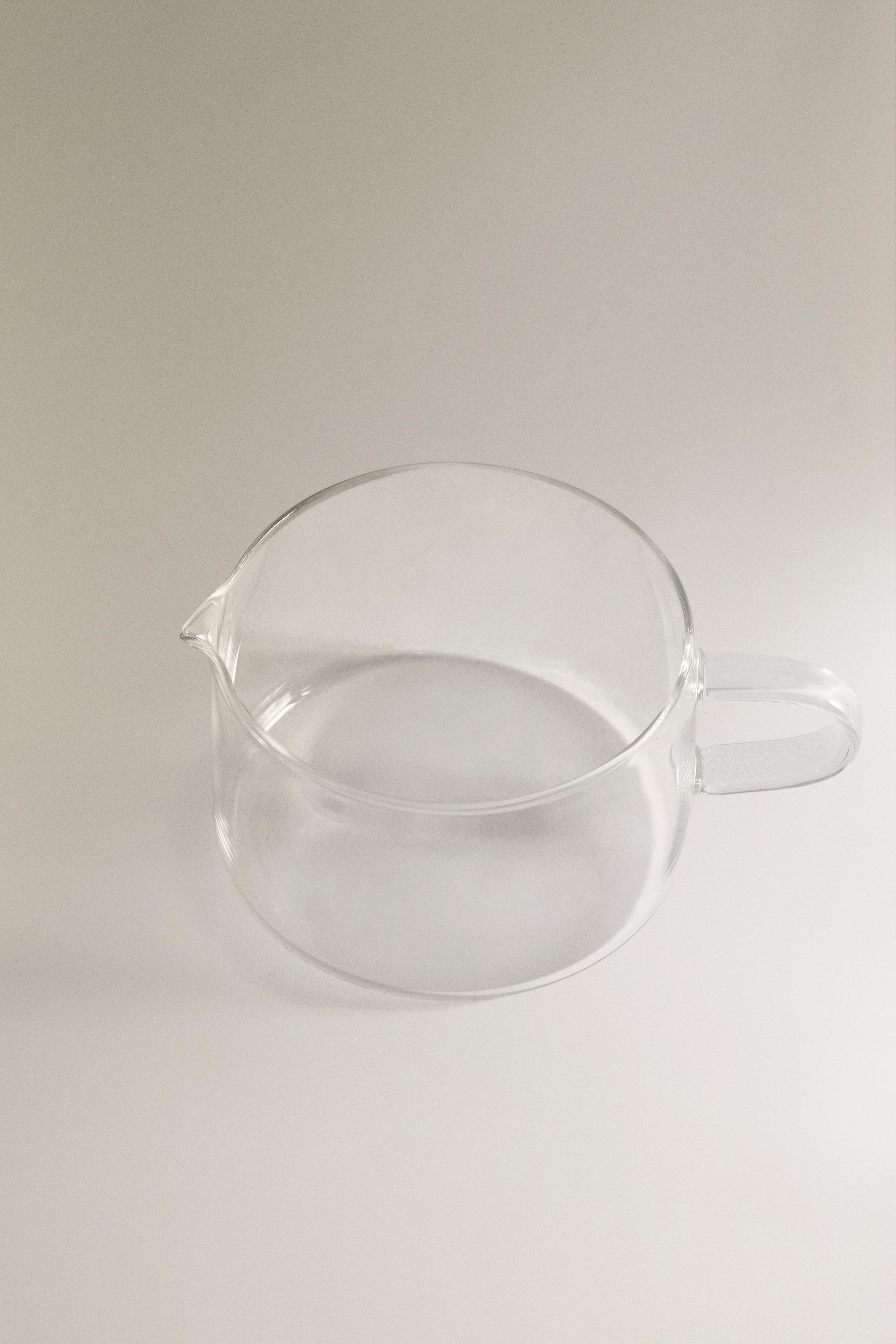 BOROSILICATE GLASS AND WOOD SUGAR SET