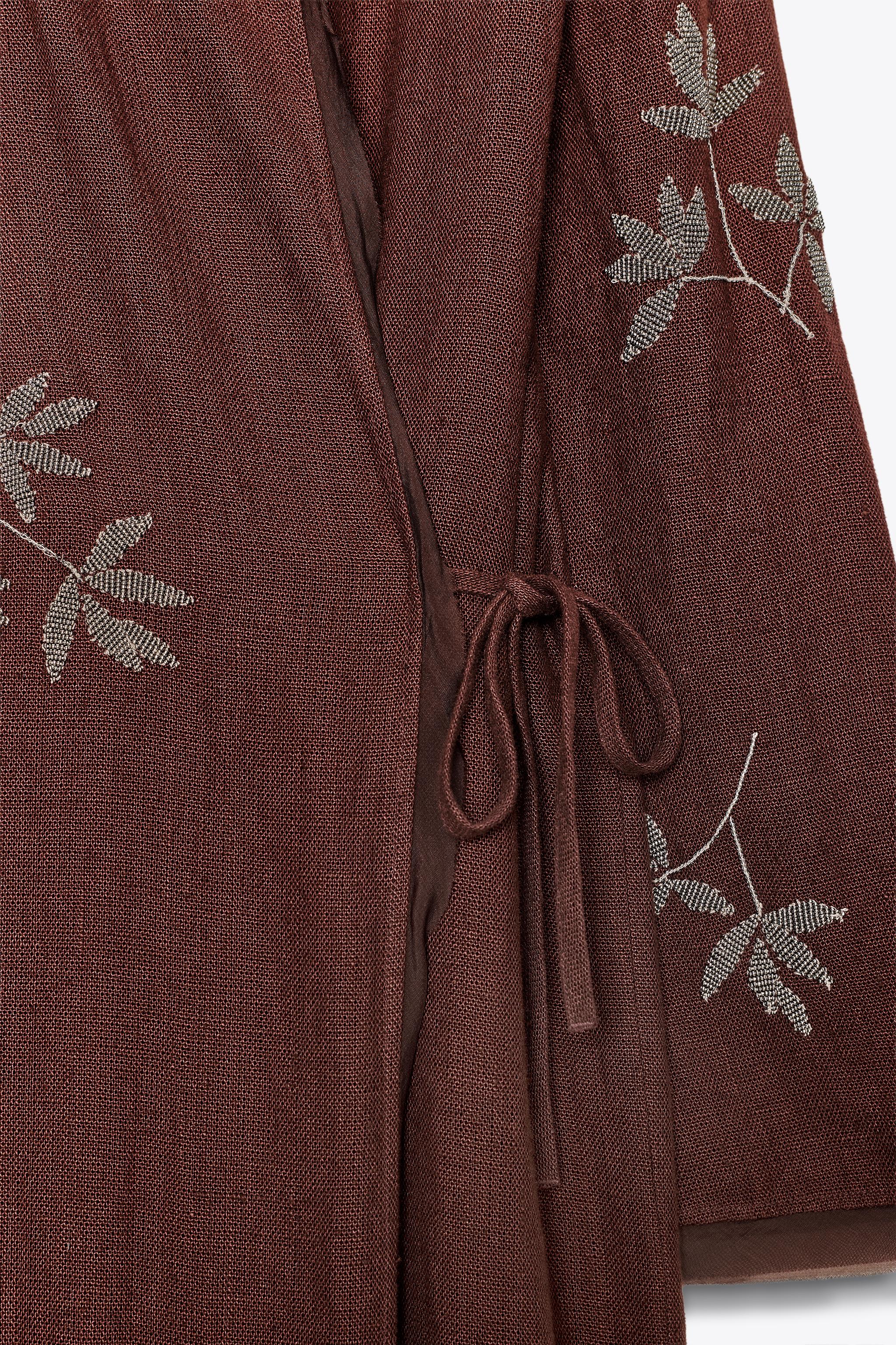 EMBROIDERED LINEN KIMONO ZW COLLECTION