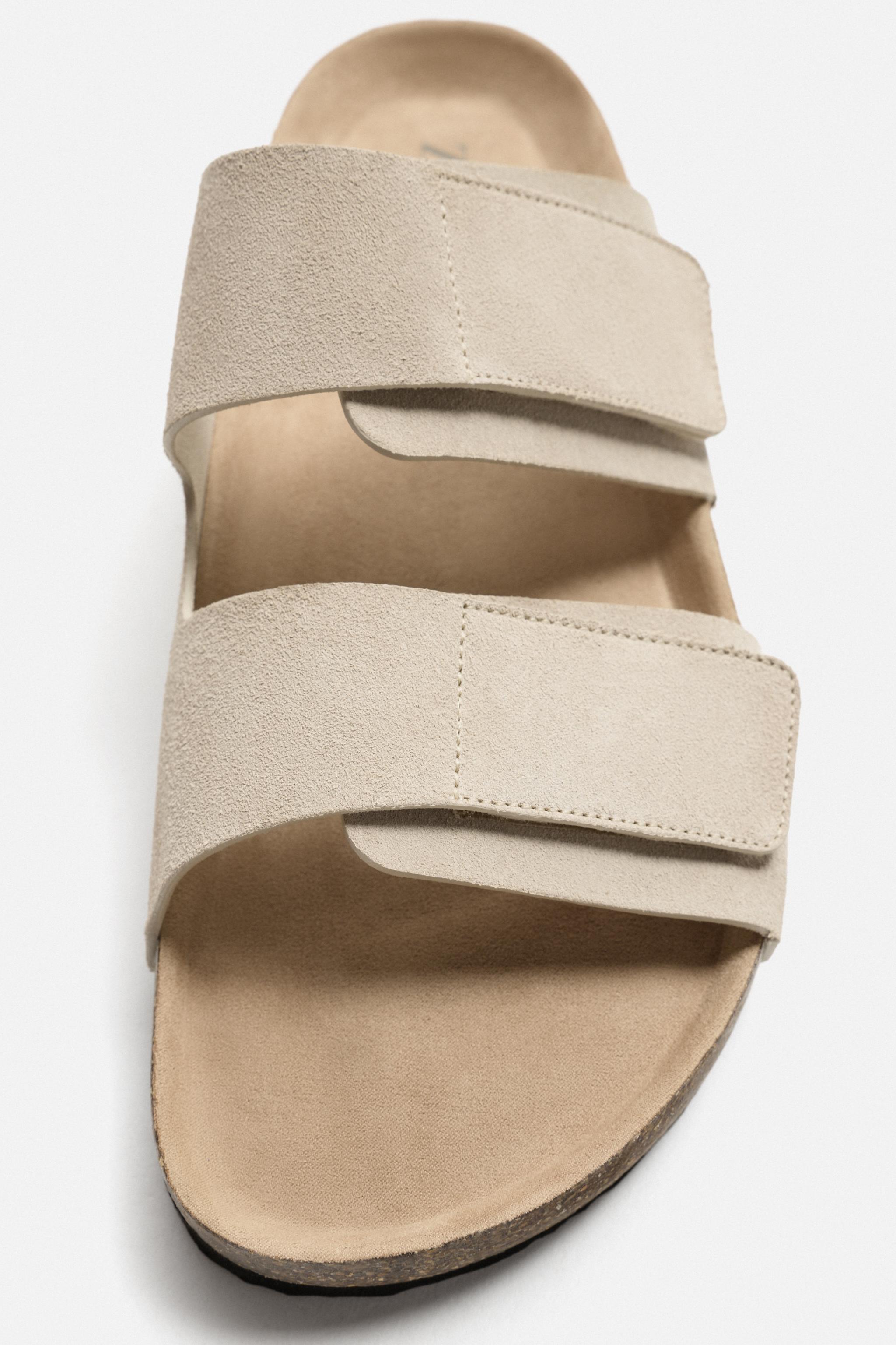 DOUBLE STRAP LEATHER SANDALS