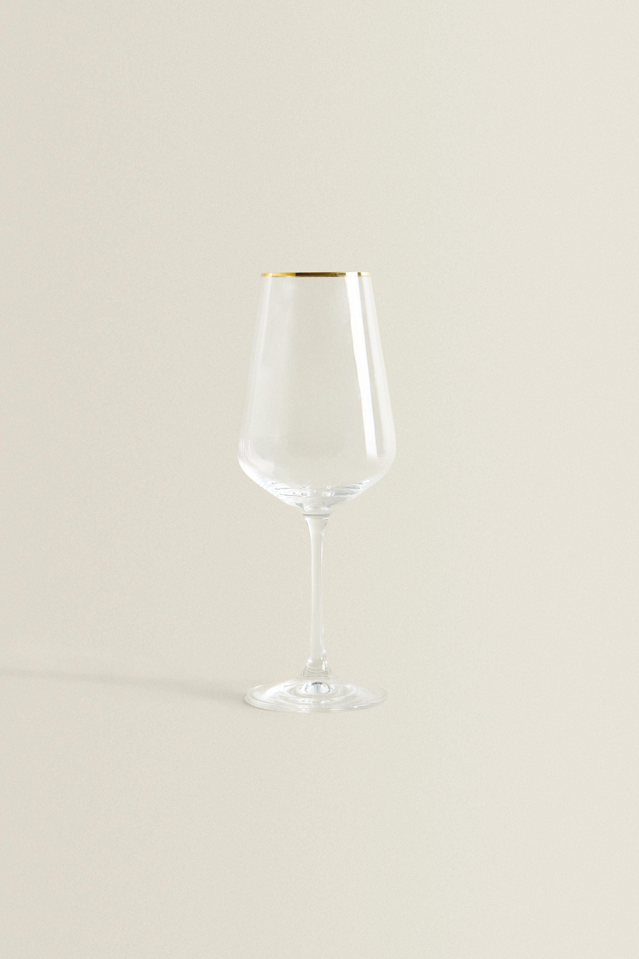 BOHEMIA CRYSTAL GLASS WITH A GOLDEN RIM