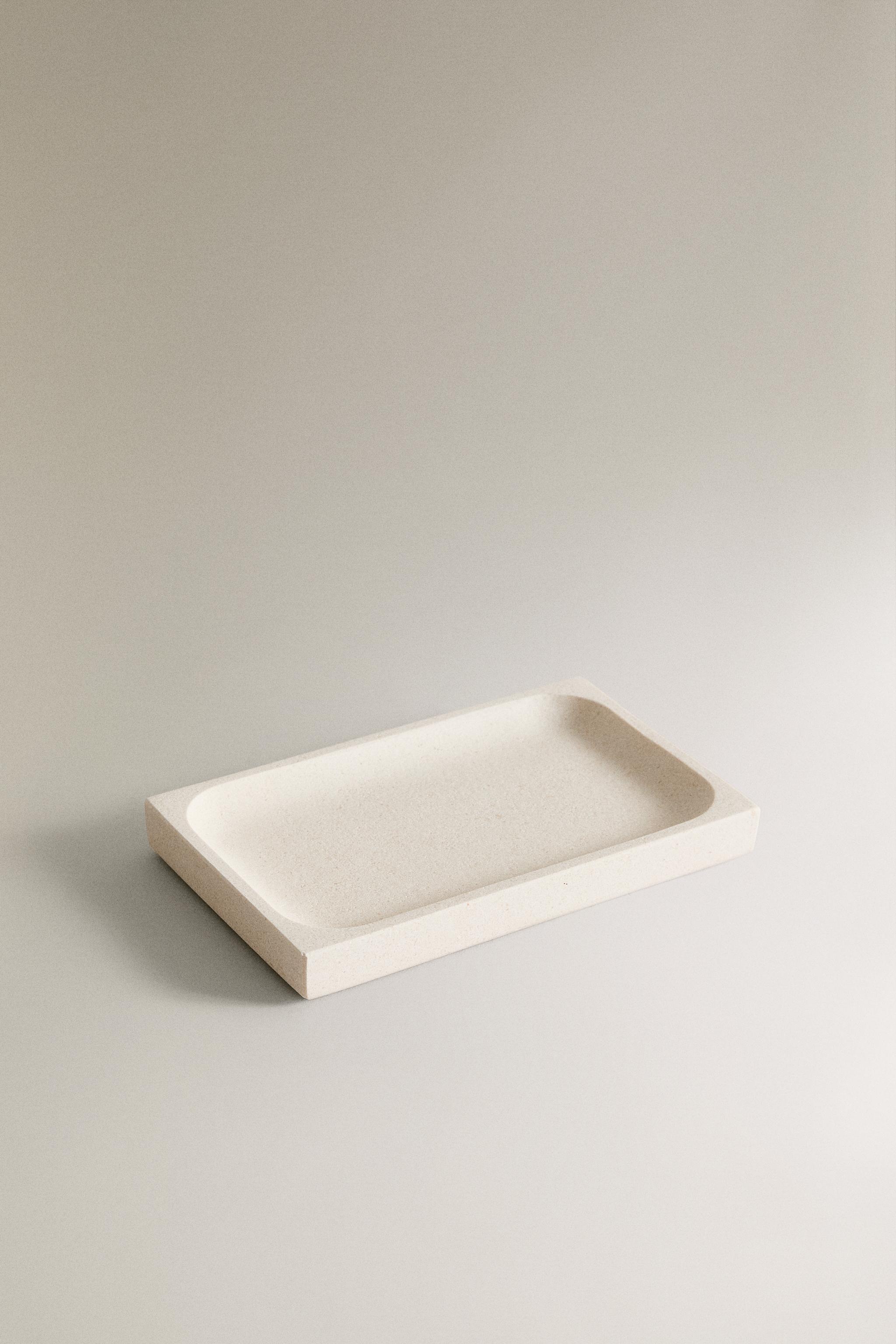 WHITE MARBLE SOAP DISH