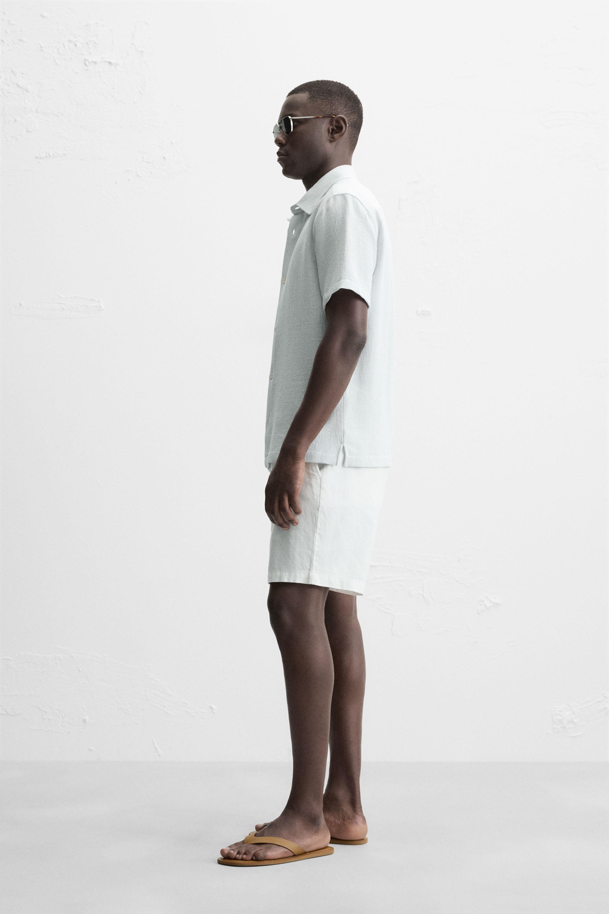 COTTON LINEN SHORTS