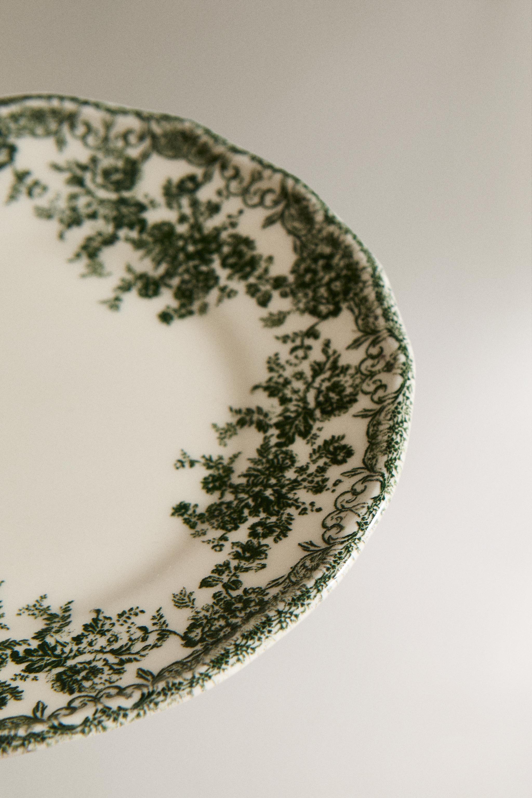 FLORAL EARTHENWARE SIDE PLATE