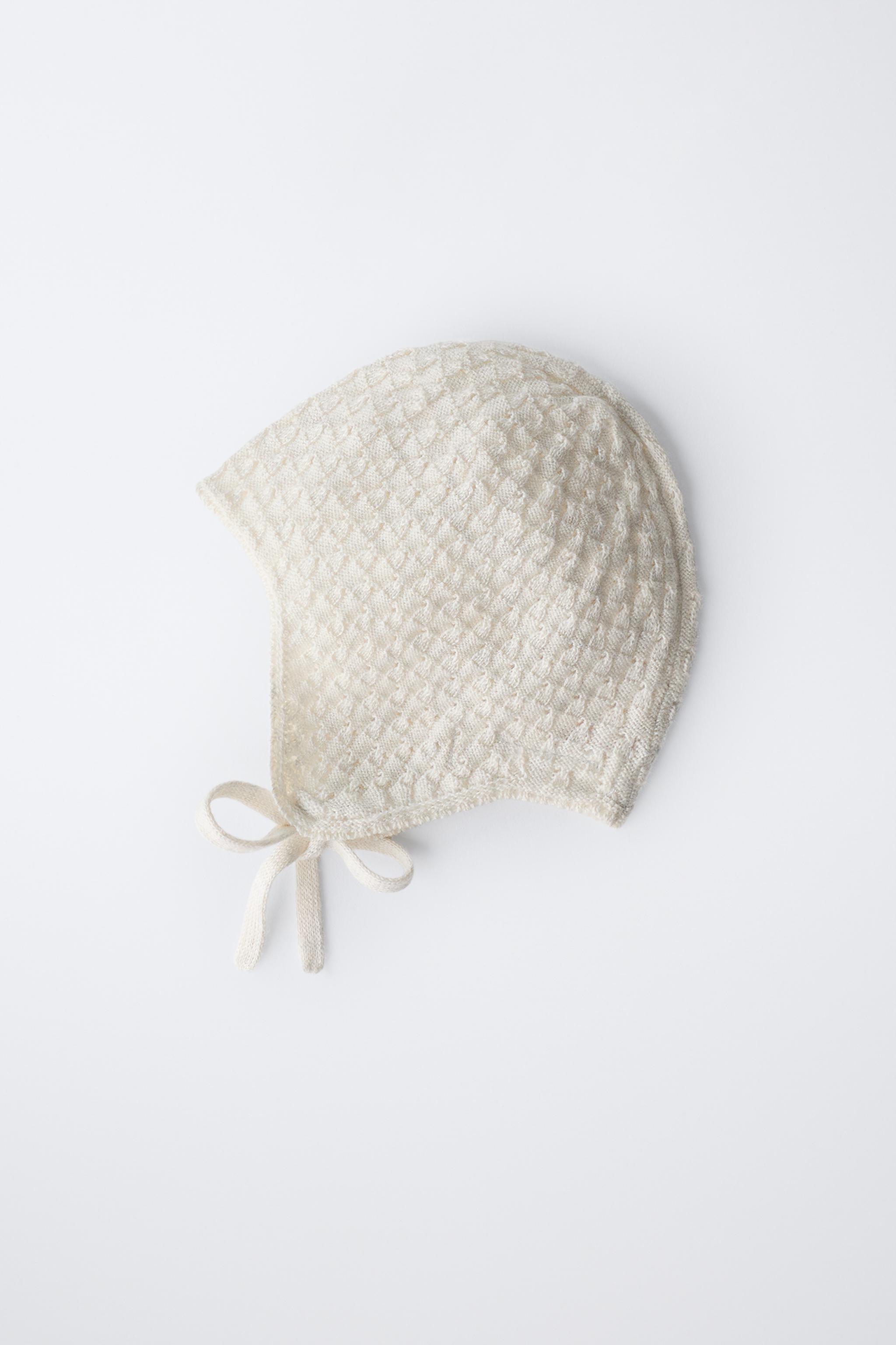 COTTON, SILK, AND CASHMERE TEXTURE KNIT BONNET