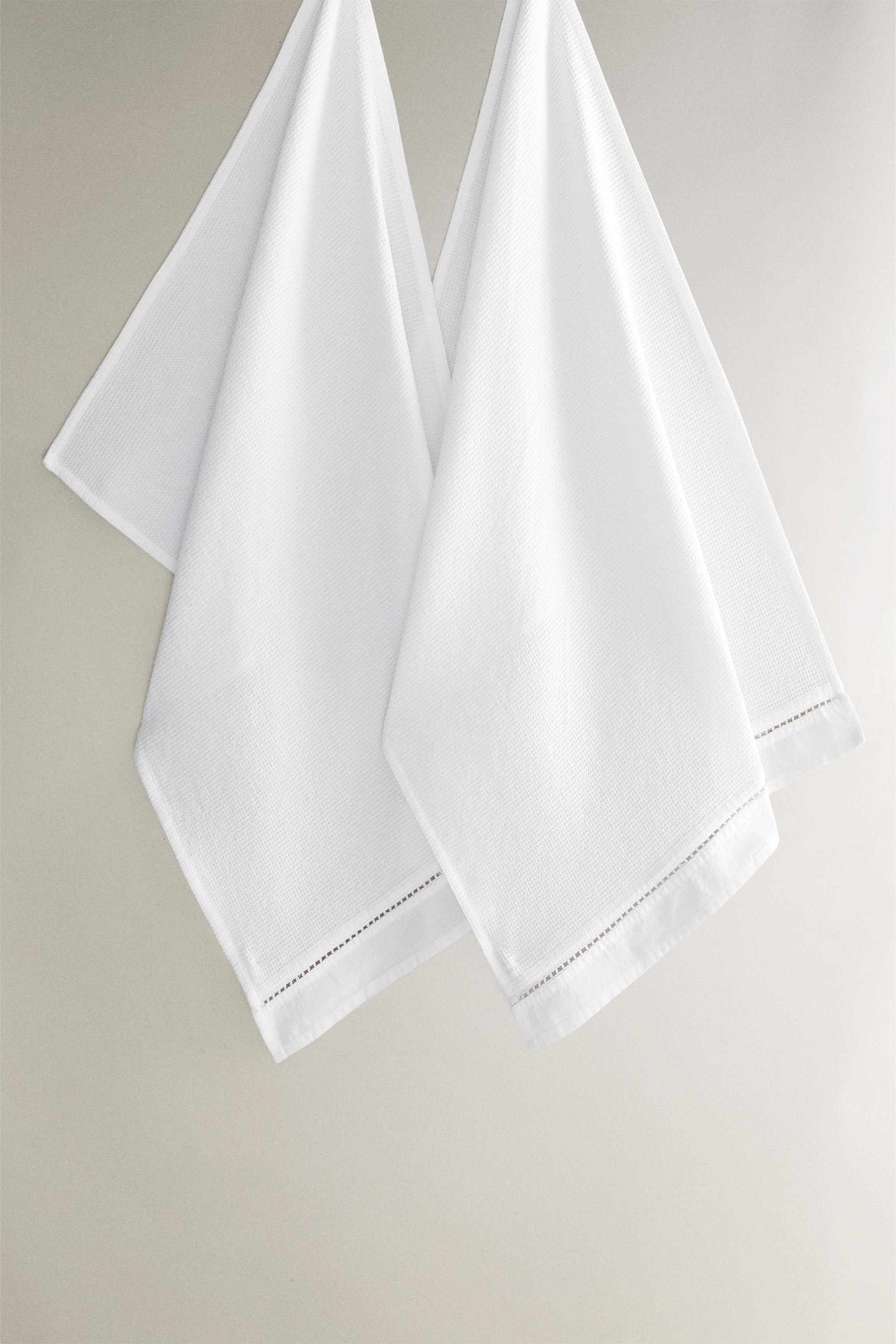 WAFFLE-KNIT KITCHEN TOWELS (SET OF 2)