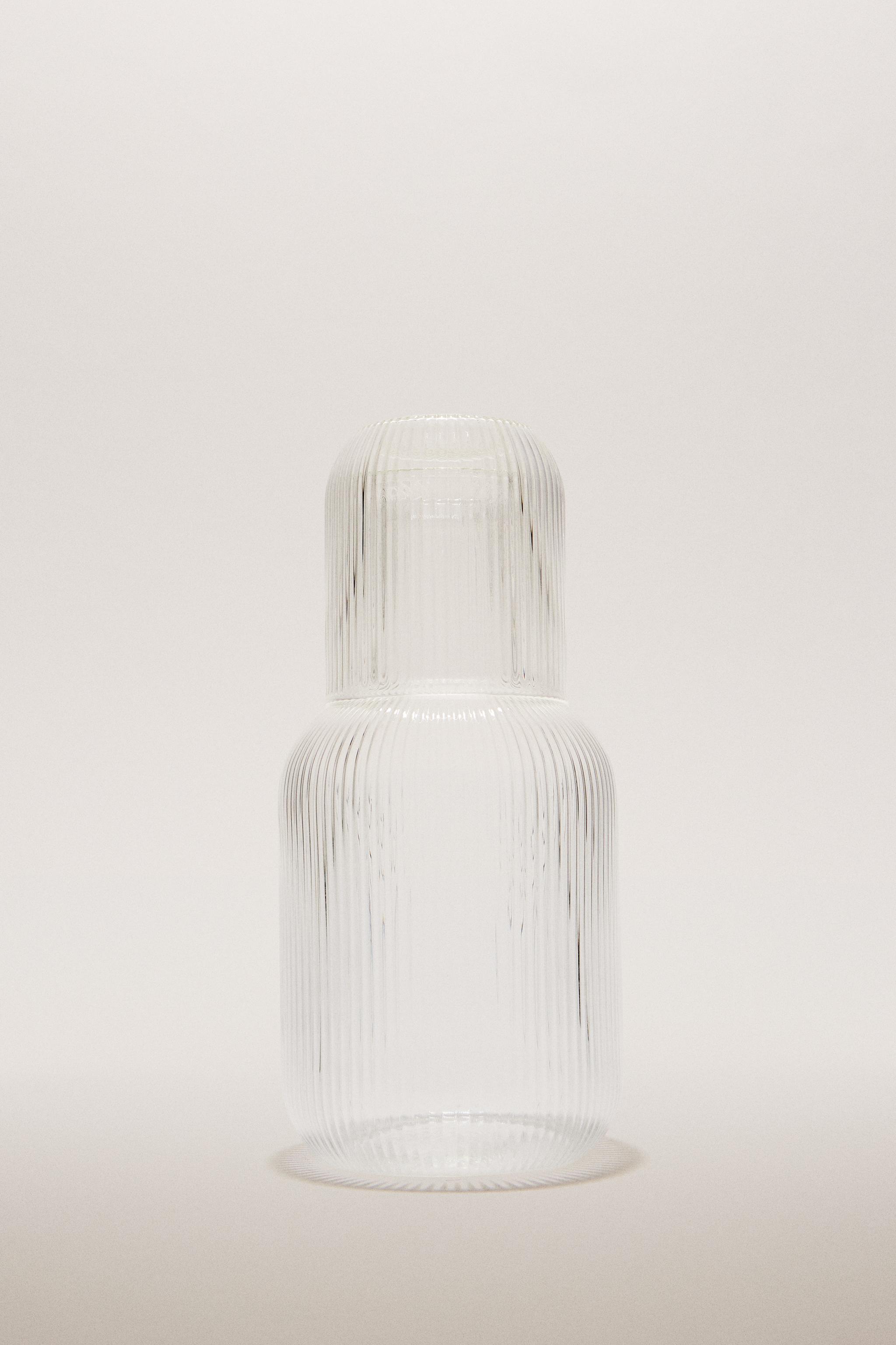 STRIPED BOROSILICATE GLASS NIGHT SET (SET OF 2)