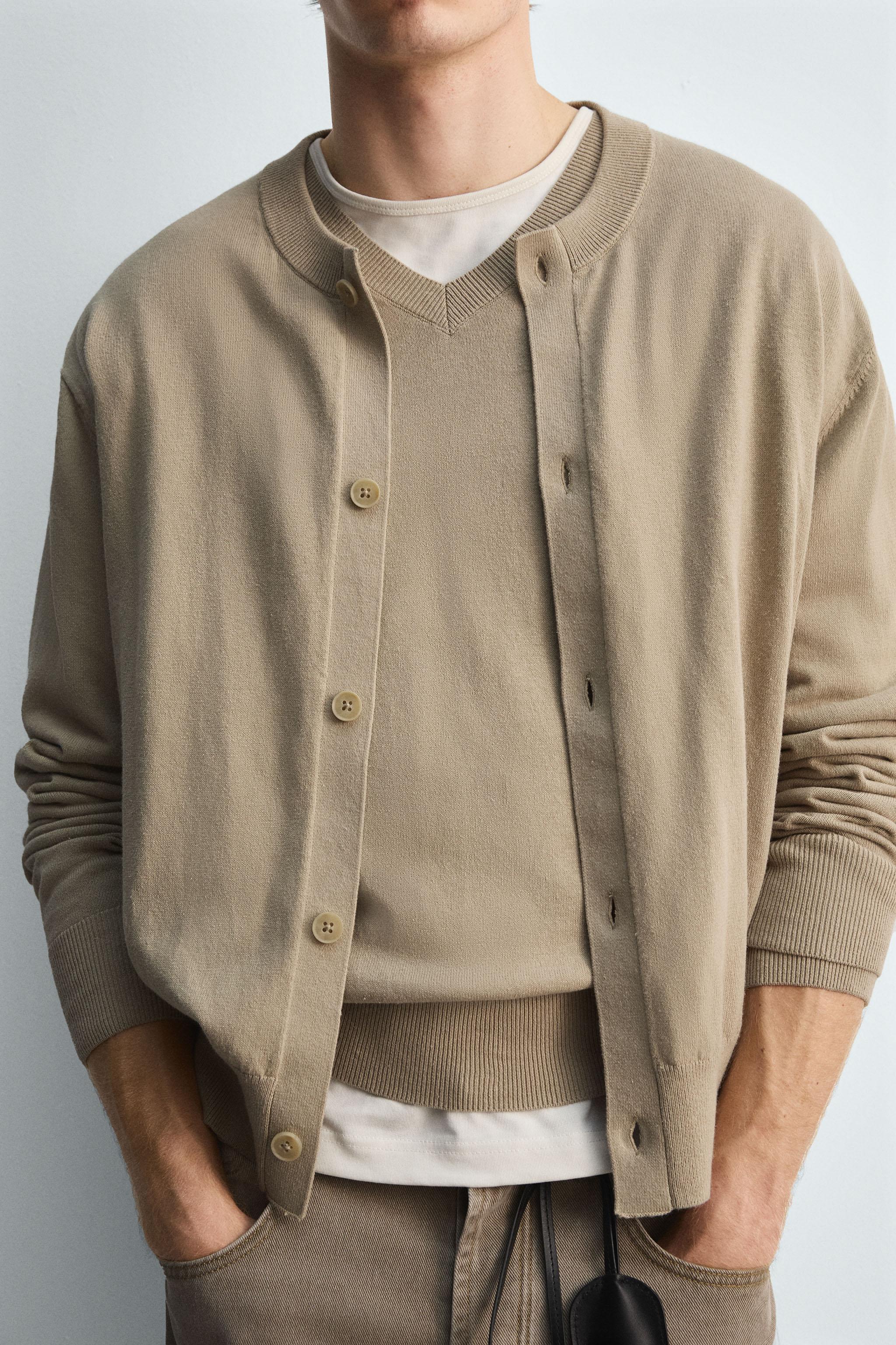 COTTON-RAMIE CARDIGAN