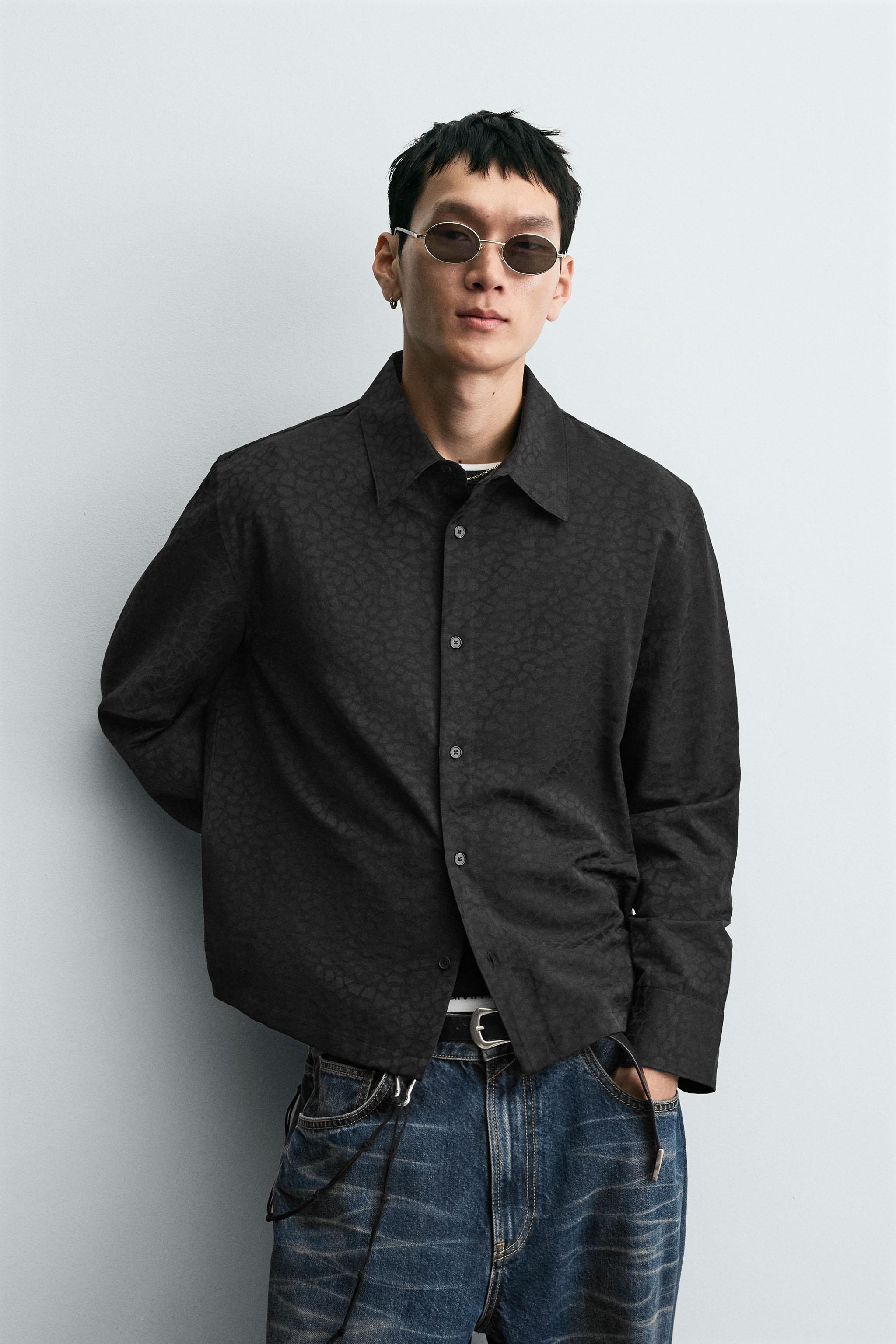 GEOMETRIC JACQUARD SHIRT
